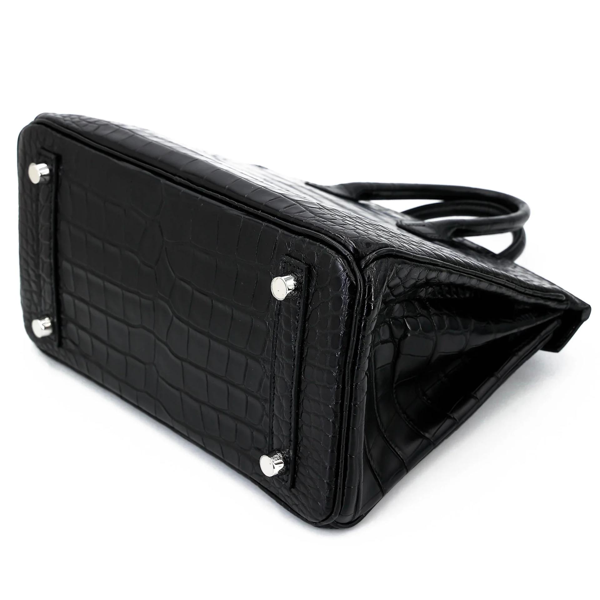 Brand New ( Rank N ) HERMÈS Birkin 25 Noir (89) Matte Alligator Palladium hardware G (2026) - 6