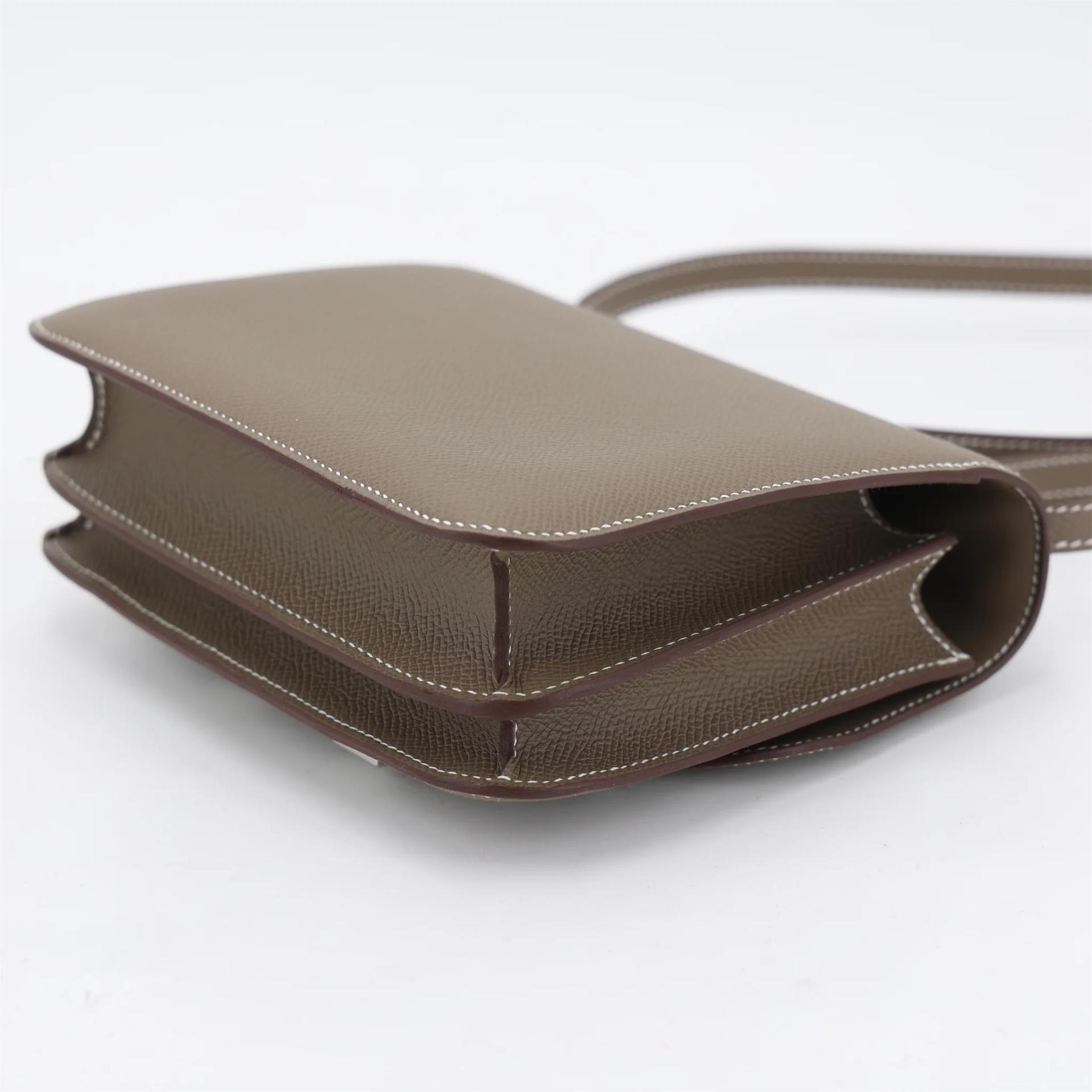 Brand New ( Rank N ) HERMÈS Constance Mini Etoupe (18) Epsom Palladium hardware G (2026) - 7