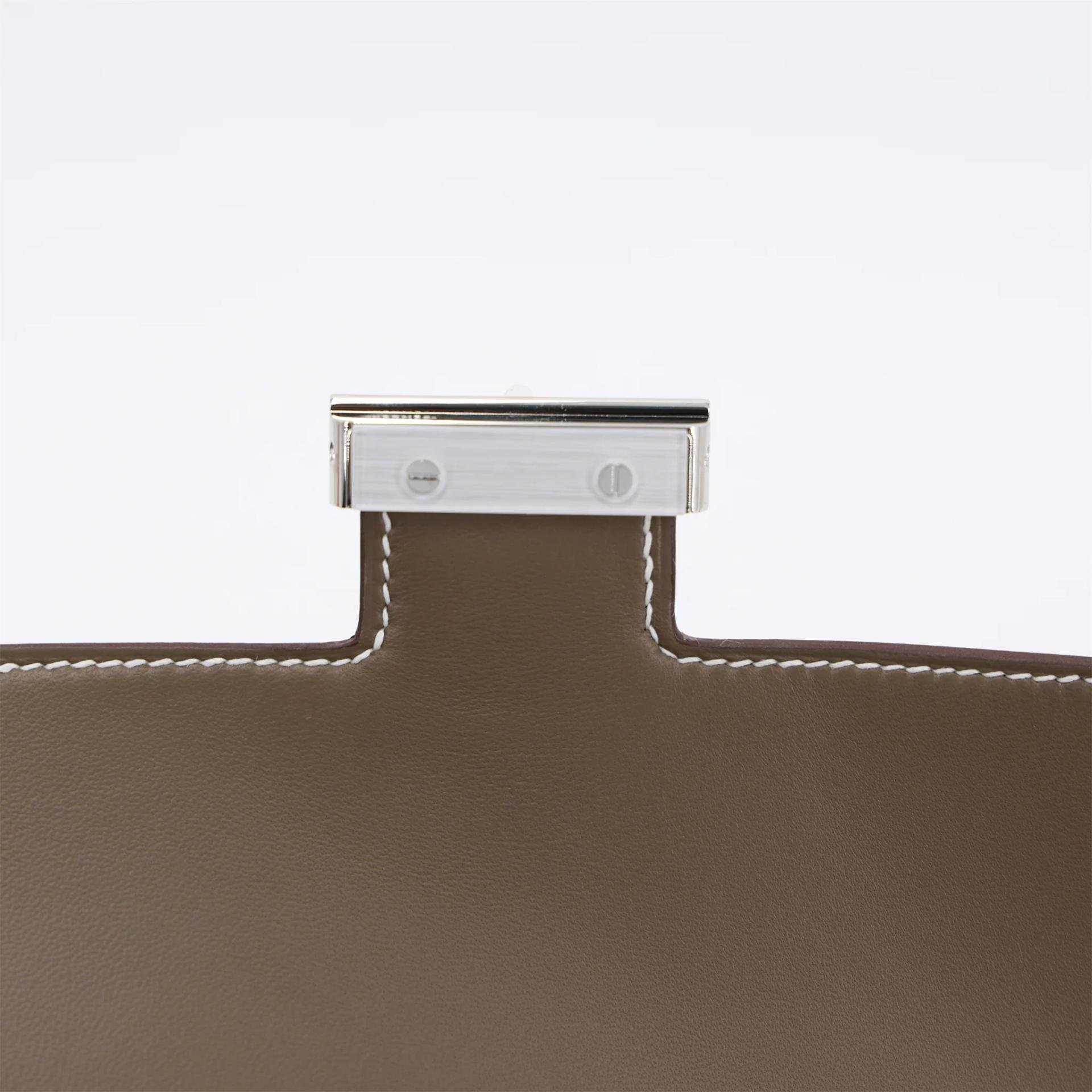 Brand New ( Rank N ) HERMÈS Constance Mini Etoupe (18) Epsom Palladium hardware G (2026) - 10