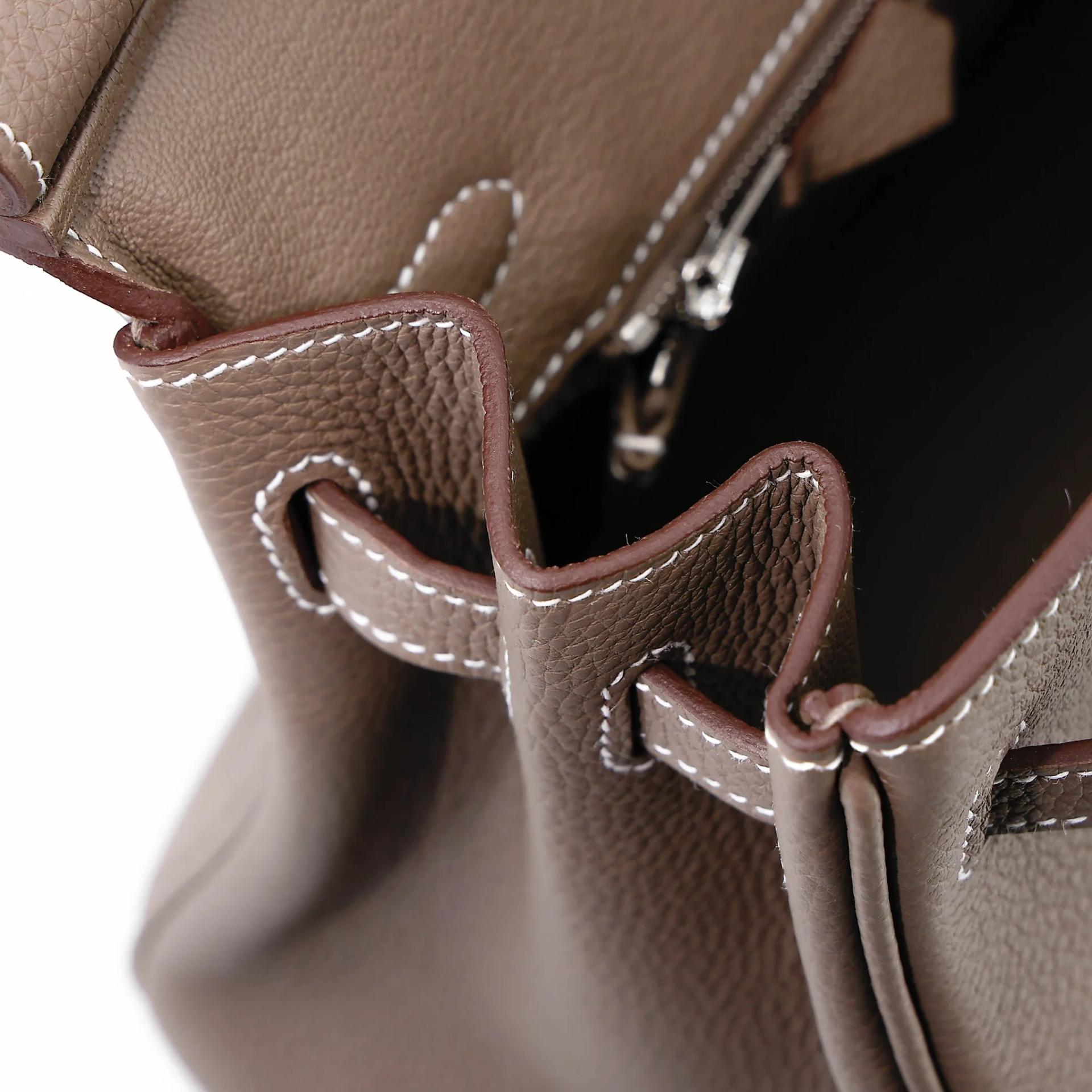 Brand New ( Rank N ) HERMÈS Birkin 25 Etoupe (18) Togo Palladium hardware G (2026) - 15