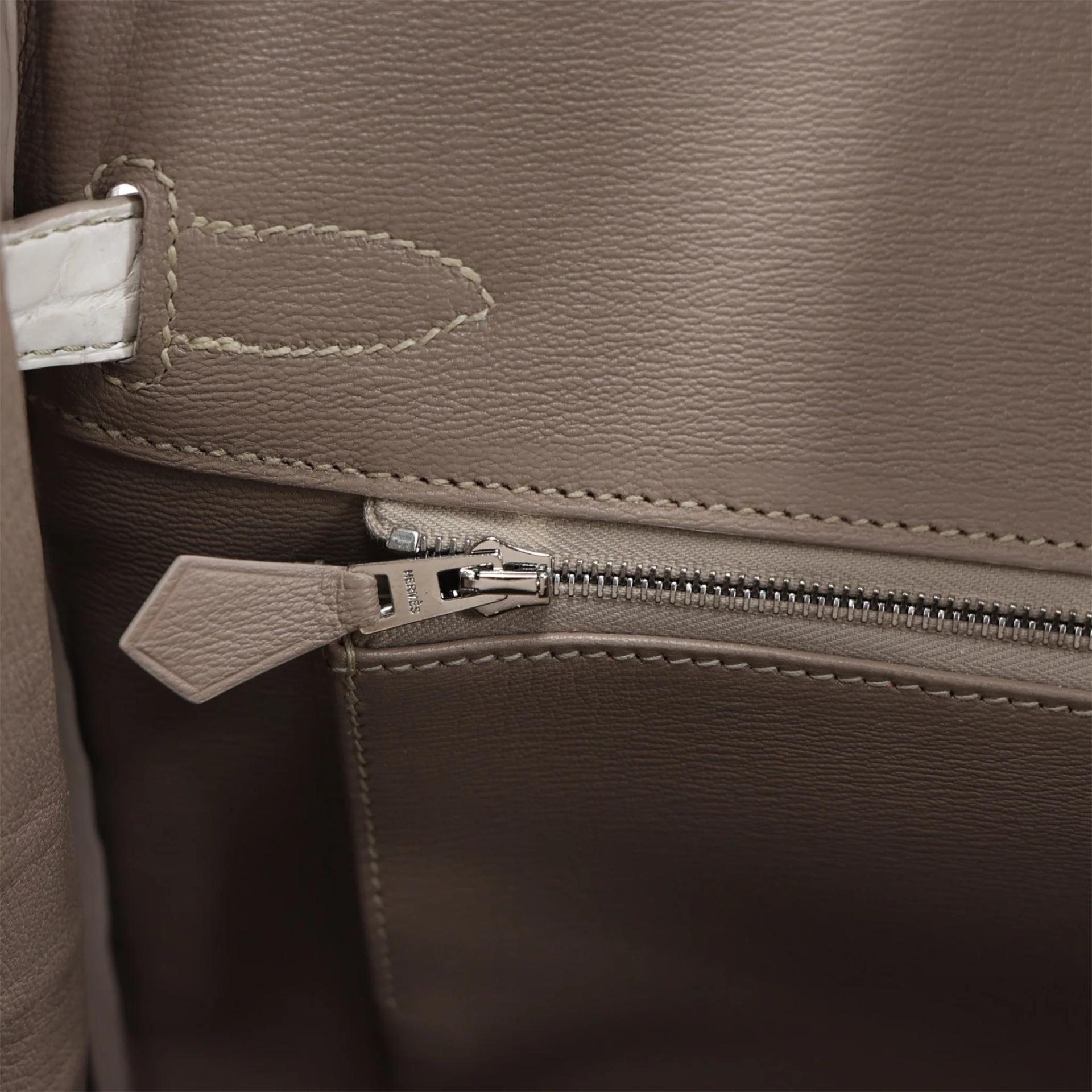 全新 HERMÈS 愛馬仕 限量收藏款 Birkin 30 喜馬拉雅 •• 尼羅鱷 霧面 銀扣 K刻 2025年 - 14
