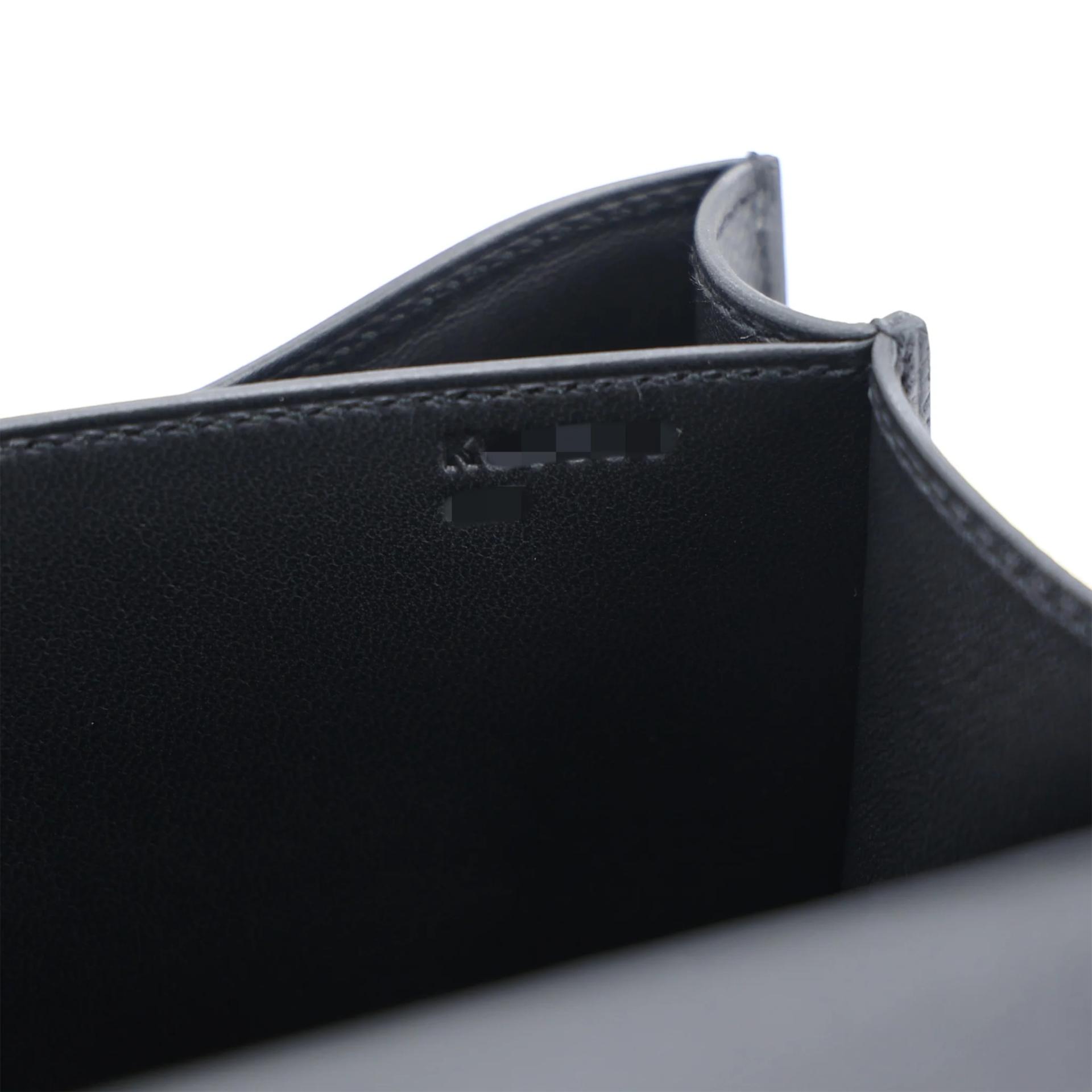 Brand New ( Rank N ) HERMÈS Constance Mini Noir (89) Epsom Palladium hardware K (2025) - 17
