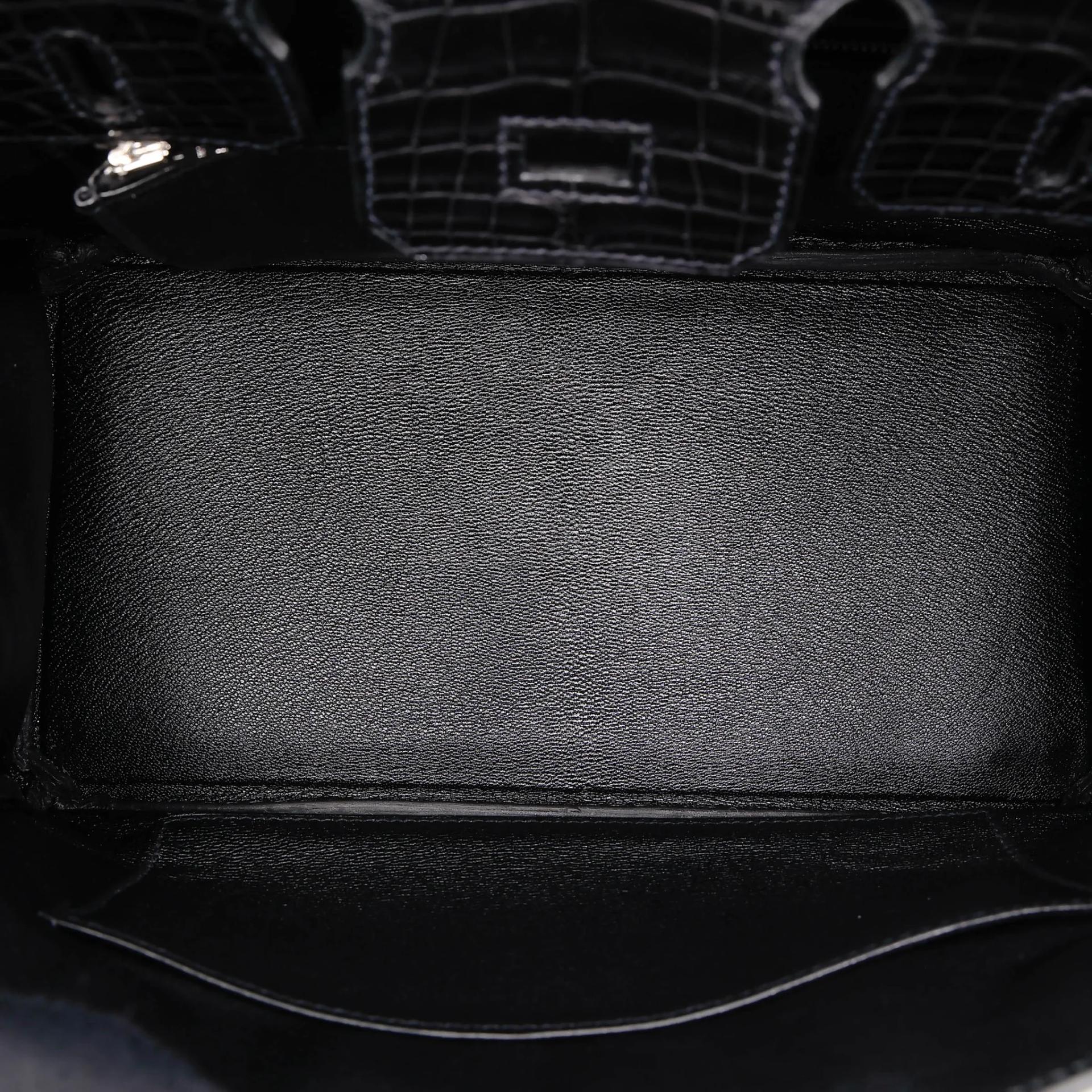 Brand New ( Rank N ) HERMÈS Birkin 25 Noir (89) Matte Alligator Palladium hardware G (2026) - 15