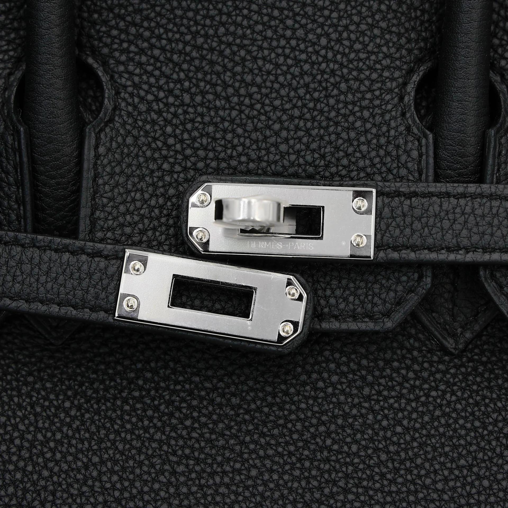 Brand New ( Rank N ) HERMÈS Birkin 25 Noir (89) Togo Palladium hardware G (2026) - 8
