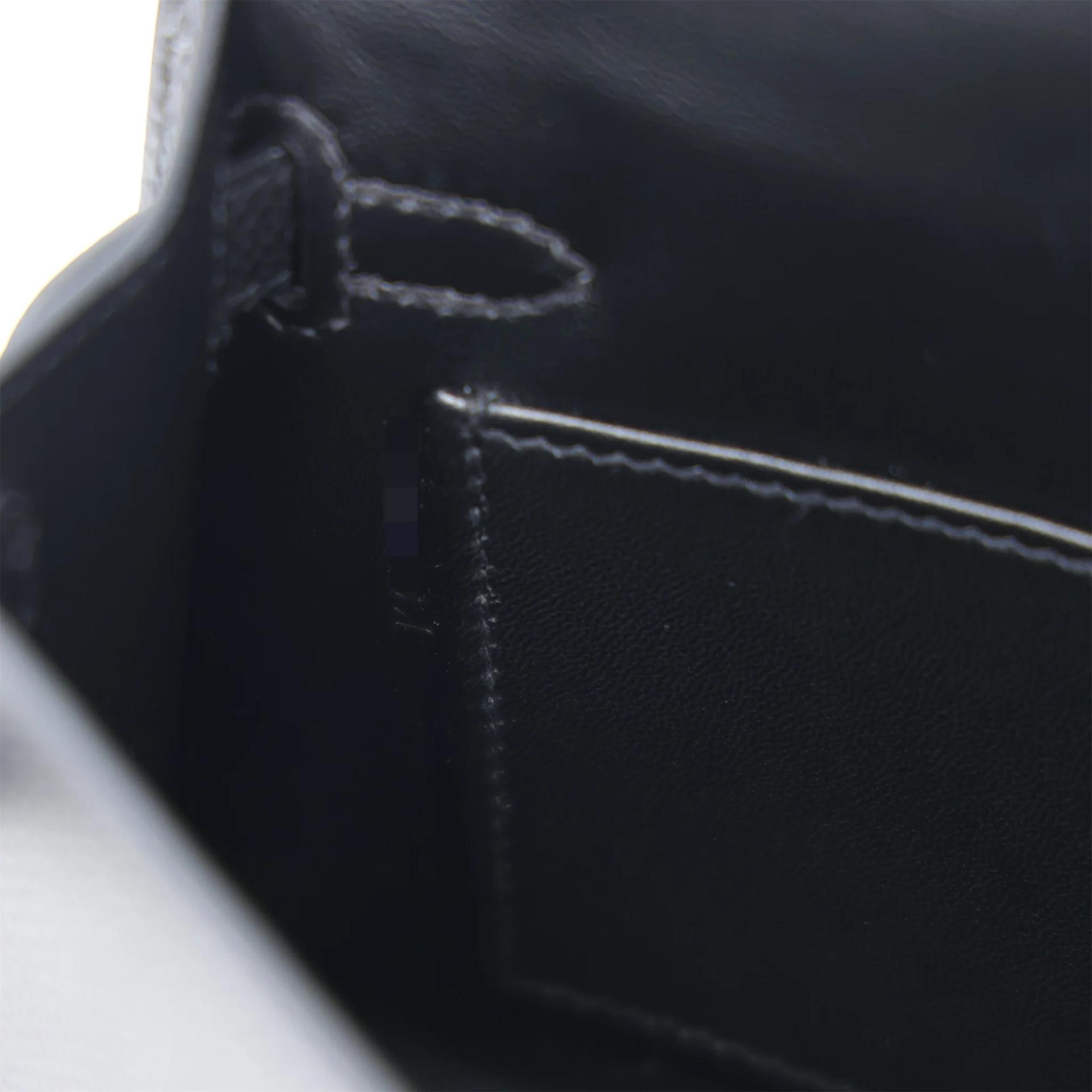 ランク N 新品 HERMÈS エルメス ミニケリー2 ブラック (89) エプソン ゴールド金具 K刻印 (2025) - 14