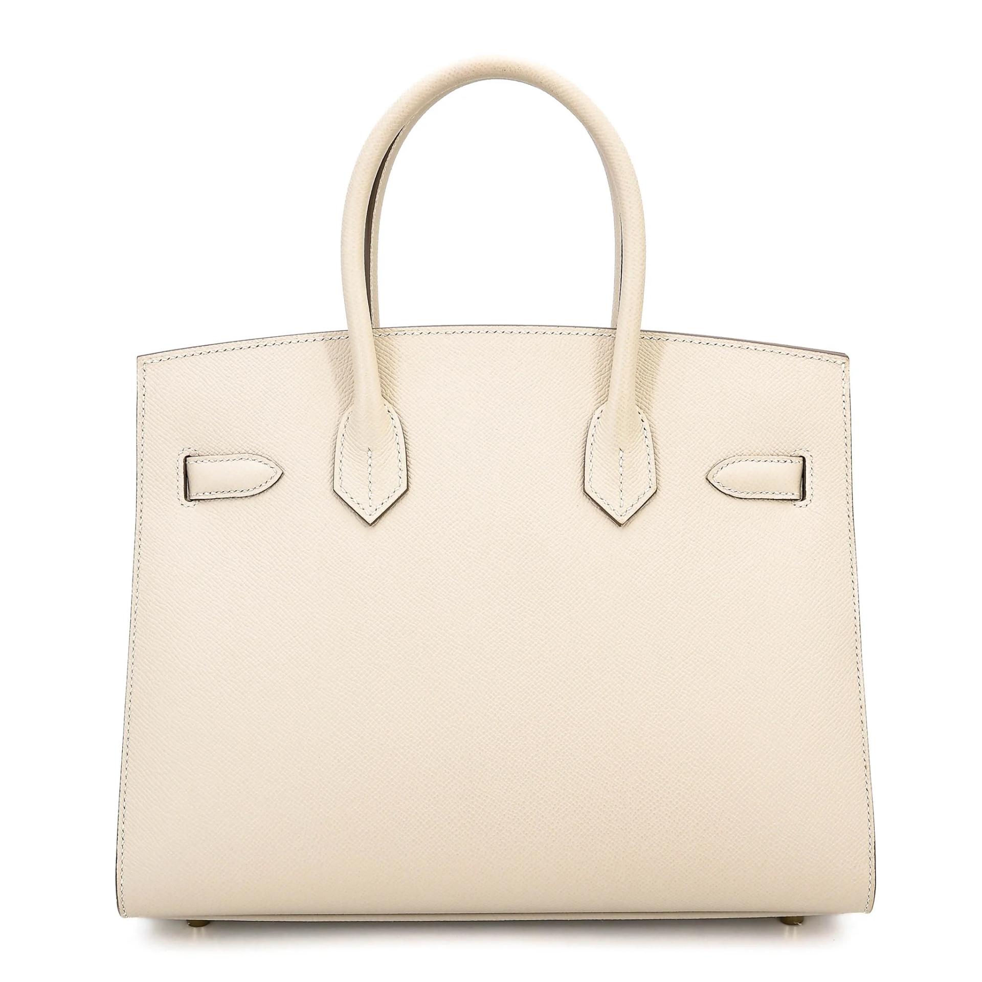 Excellent ( Rank SA ) HERMÈS Birkin 30 Sellier Craie (10) Epsom Gold hardware B (2023) - 2