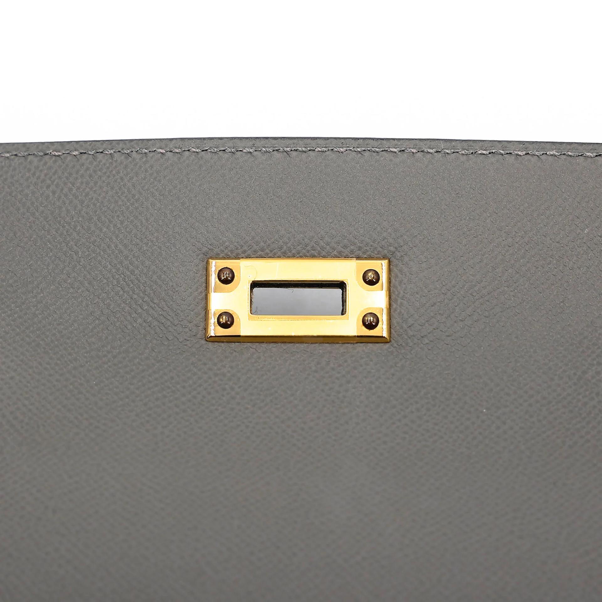 ランク SA HERMÈS エルメス ケリー25 セリエ グリメイヤー (0L) マダム ゴールド金具 B刻印 (2023) - 10