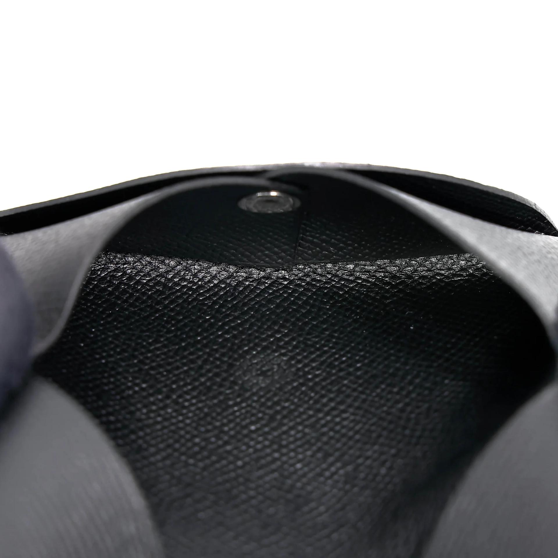 Brand New ( Rank N ) HERMÈS Calvi card holder Noir (89) Epsom B (2023) - 12