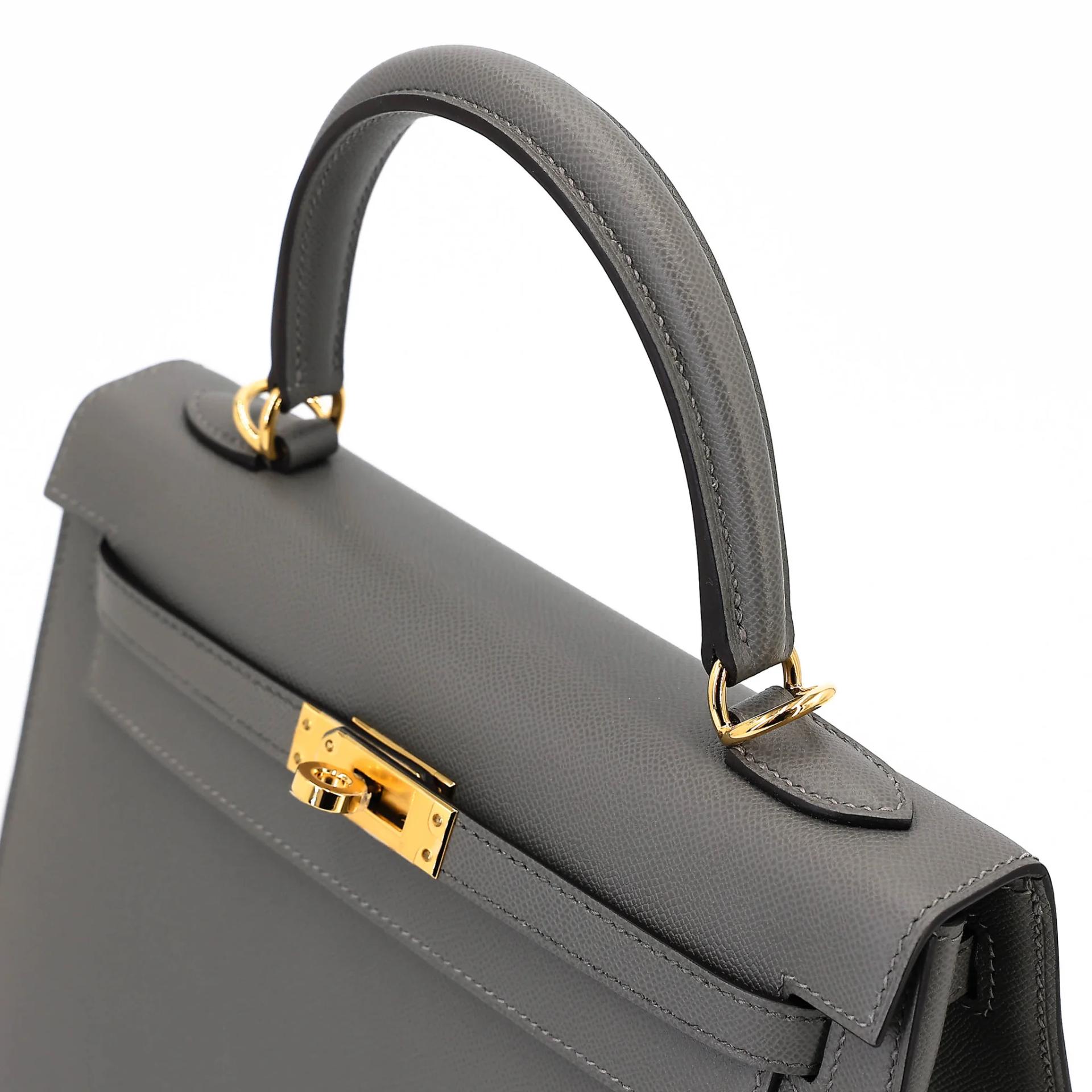 ランク SA HERMÈS エルメス ケリー25 セリエ グリメイヤー (0L) マダム ゴールド金具 B刻印 (2023) - 3