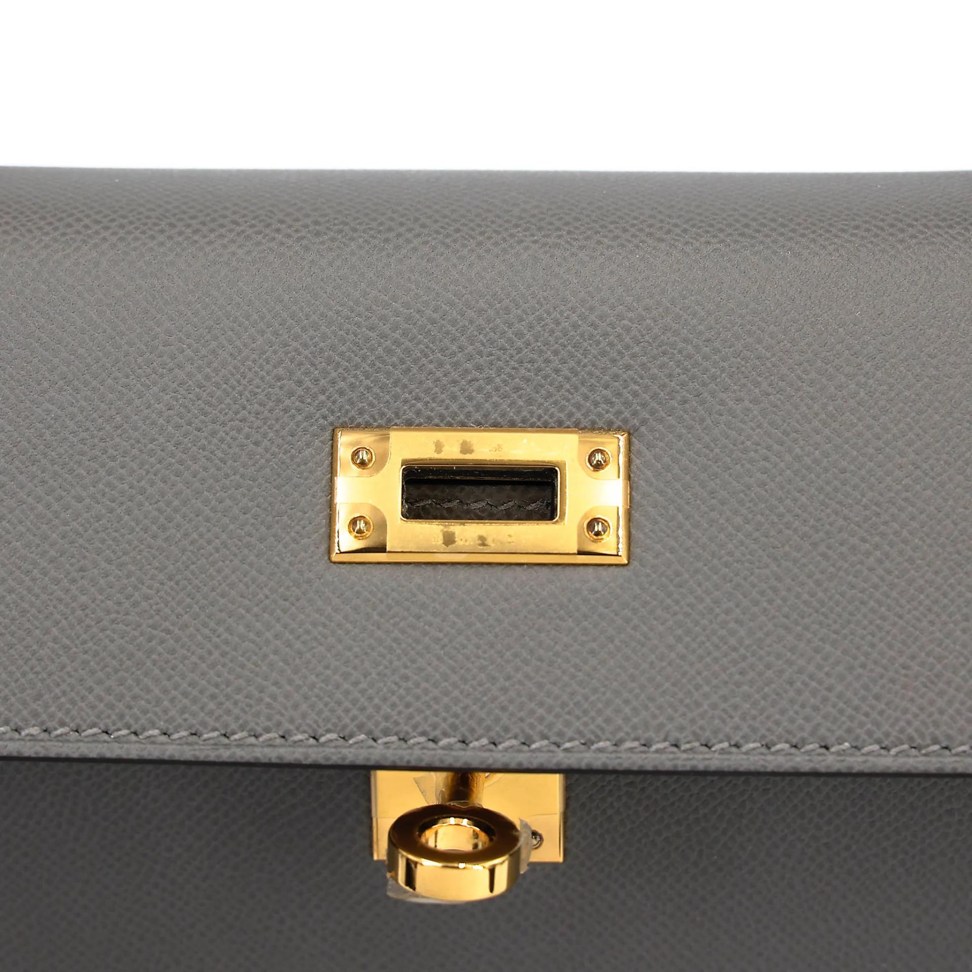ランク SA HERMÈS エルメス ケリー25 セリエ グリメイヤー (0L) マダム ゴールド金具 B刻印 (2023) - 9