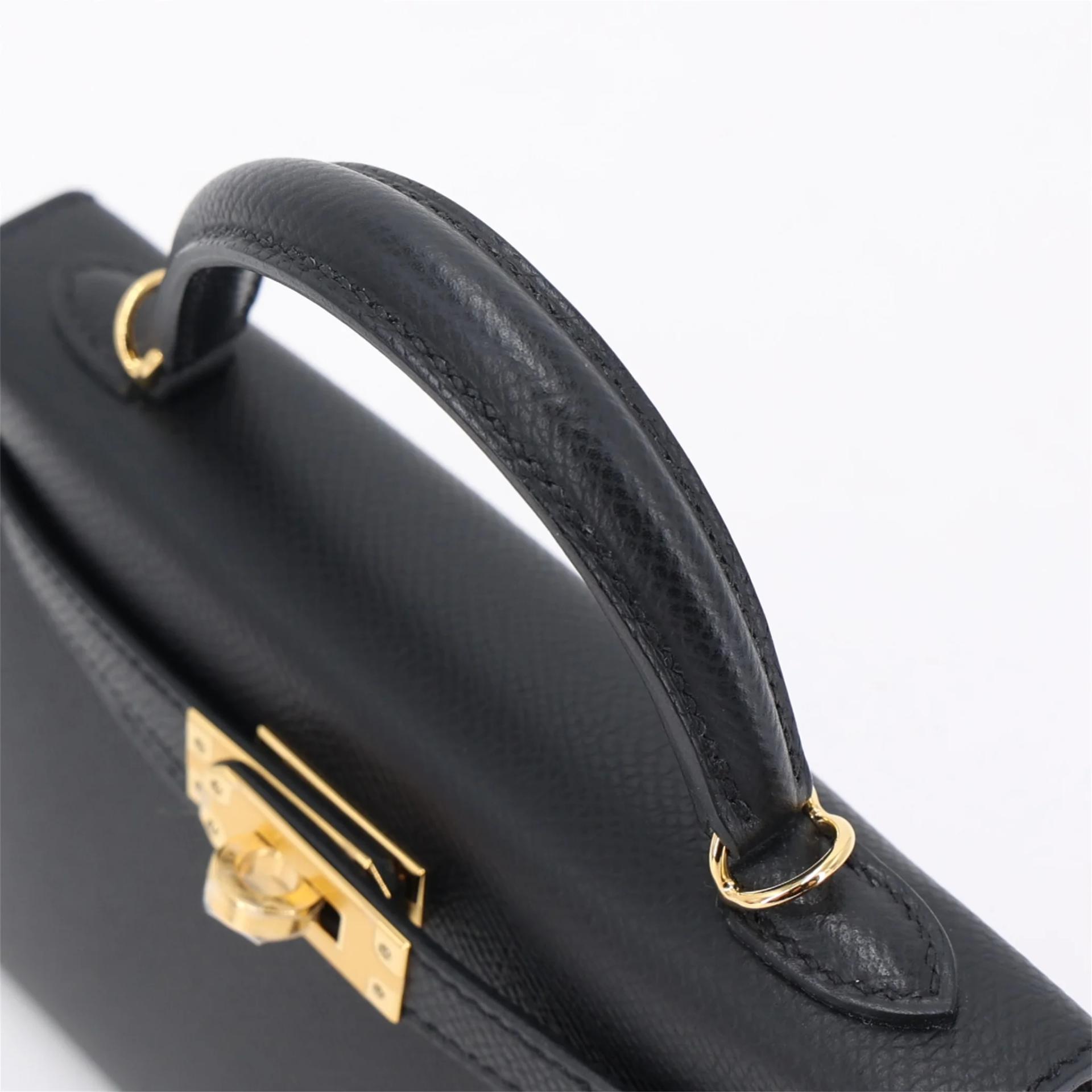 ランク N 新品 HERMÈS エルメス ミニケリー2 ブラック (89) エプソン ゴールド金具 K刻印 (2025) - 3