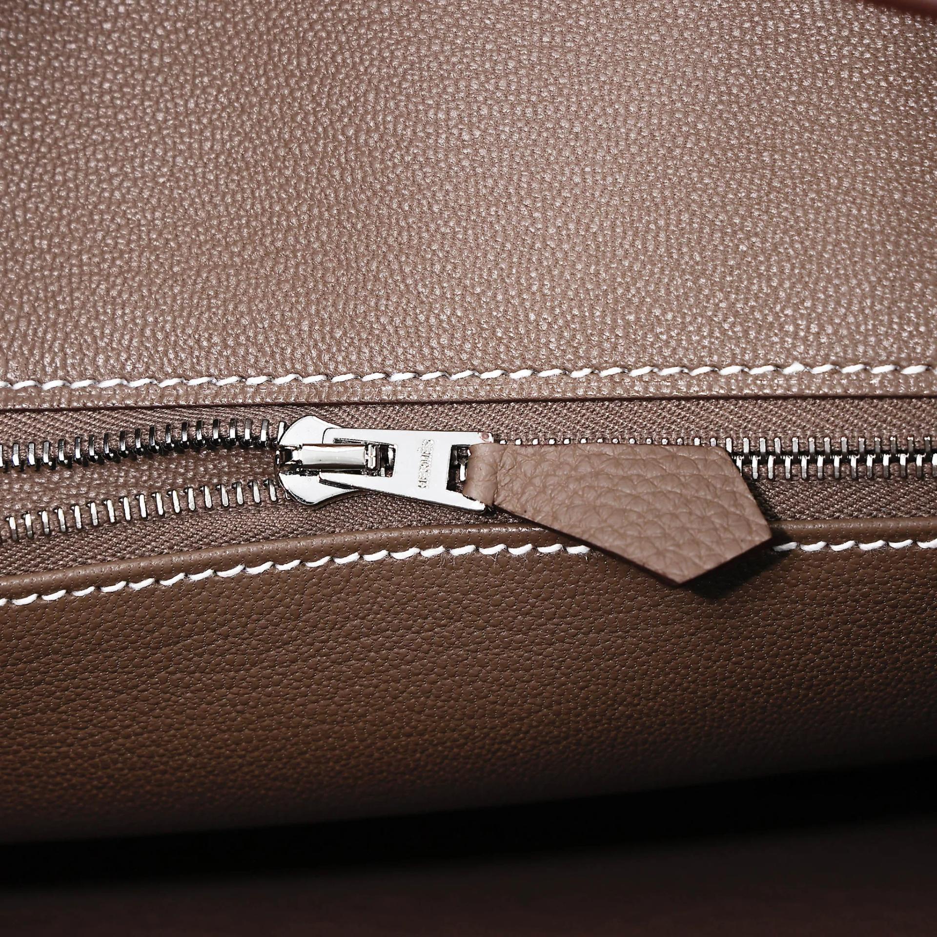 Brand New ( Rank N ) HERMÈS Birkin 25 Etoupe (18) Togo Palladium hardware G (2026) - 11