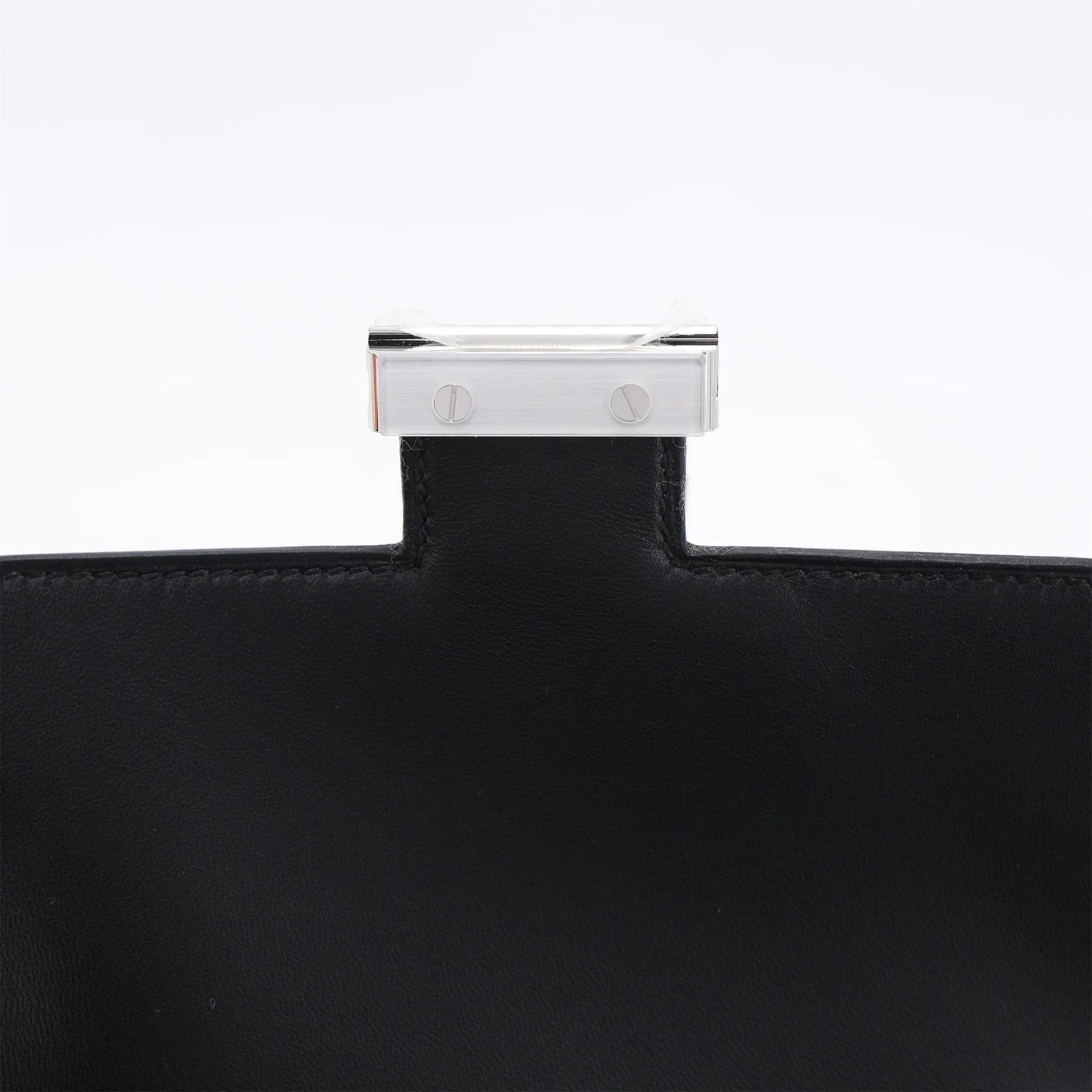 Brand New ( Rank N ) HERMÈS Constance Mini Noir (89) Epsom Palladium hardware K (2025) - 10