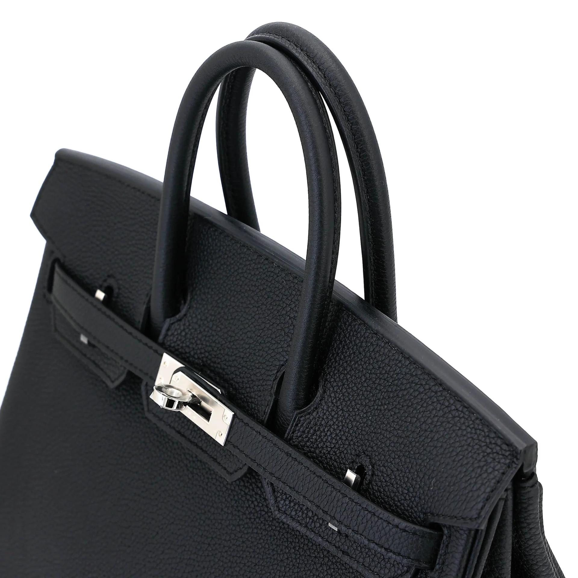 Brand New ( Rank N ) HERMÈS Birkin 25 Noir (89) Togo Palladium hardware G (2026) - 3