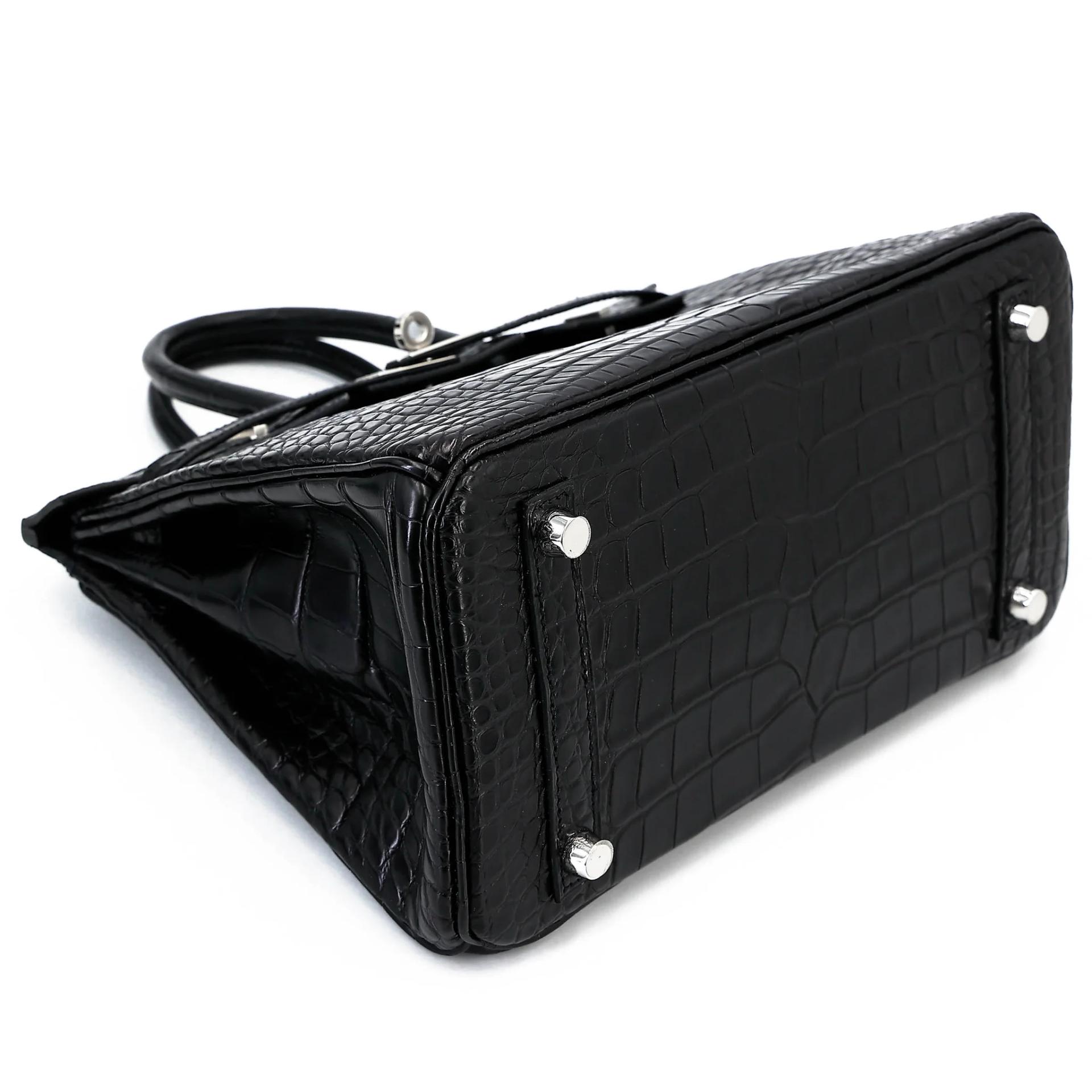 Brand New ( Rank N ) HERMÈS Birkin 25 Noir (89) Matte Alligator Palladium hardware G (2026) - 5