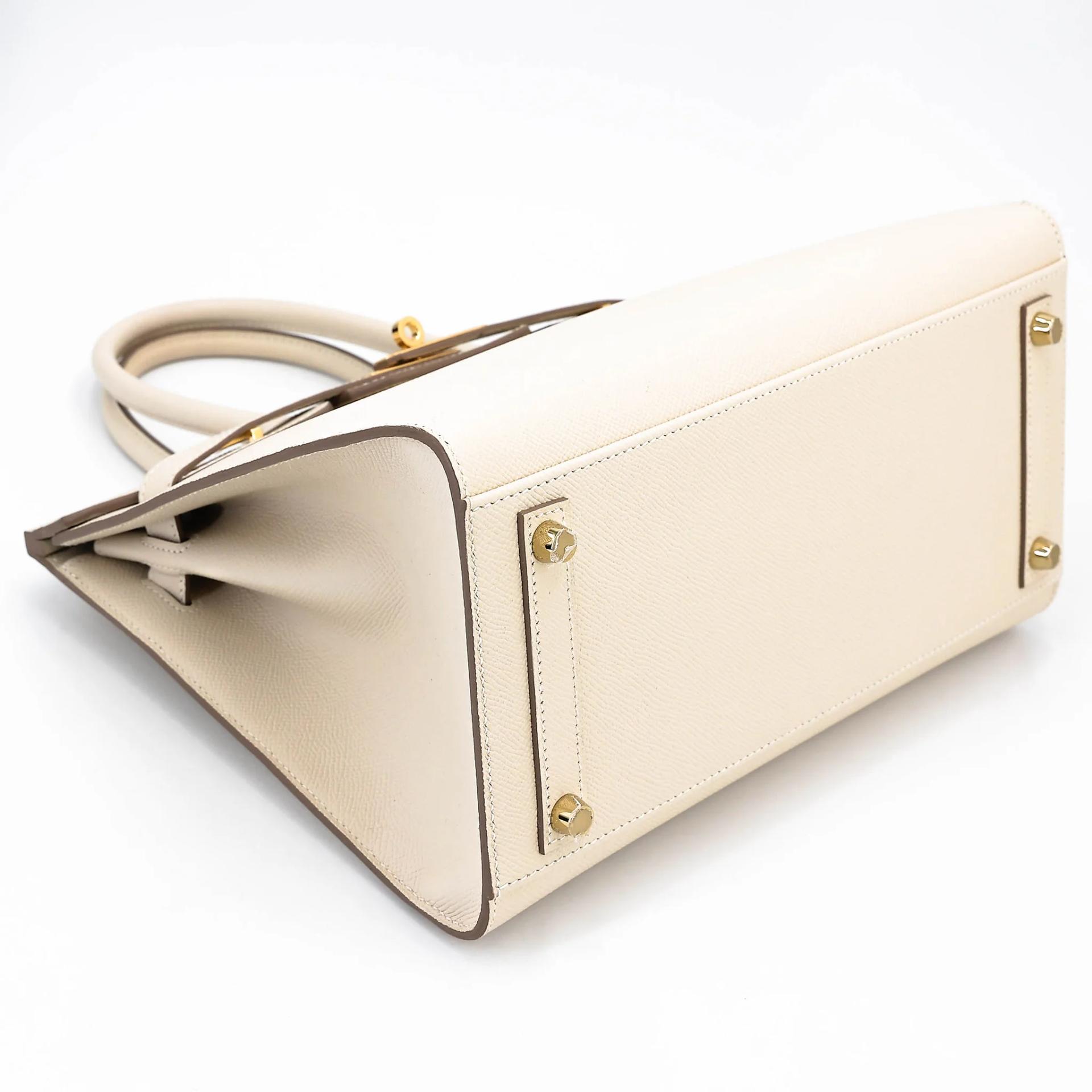 Excellent ( Rank SA ) HERMÈS Birkin 30 Sellier Craie (10) Epsom Gold hardware B (2023) - 5