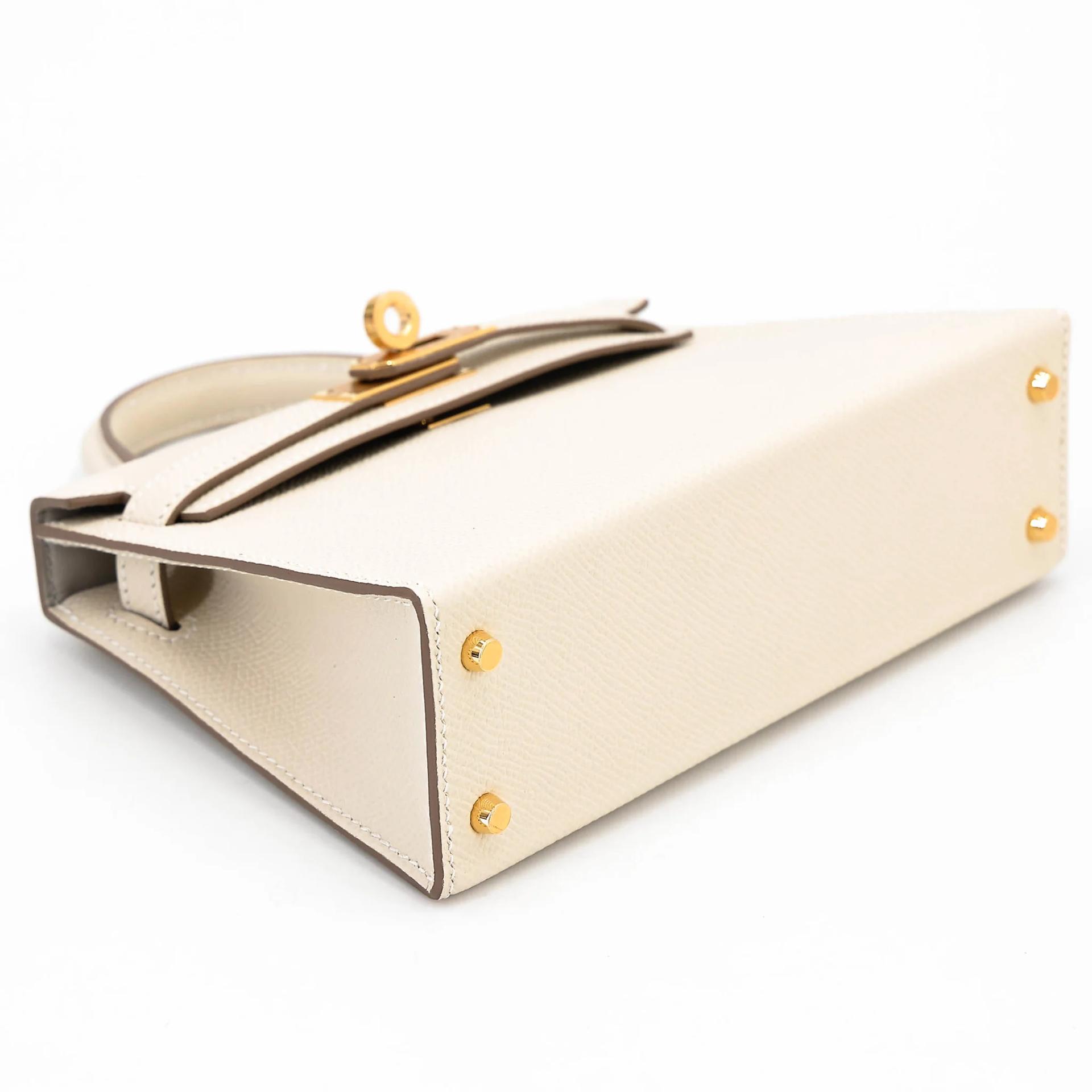 ランク N 新品 HERMÈS エルメス スペシャルオーダー ミニケリー2 HSS クレ (10) グリパール (80) エプソン ゴールド金具 G刻印 (2026) - 5