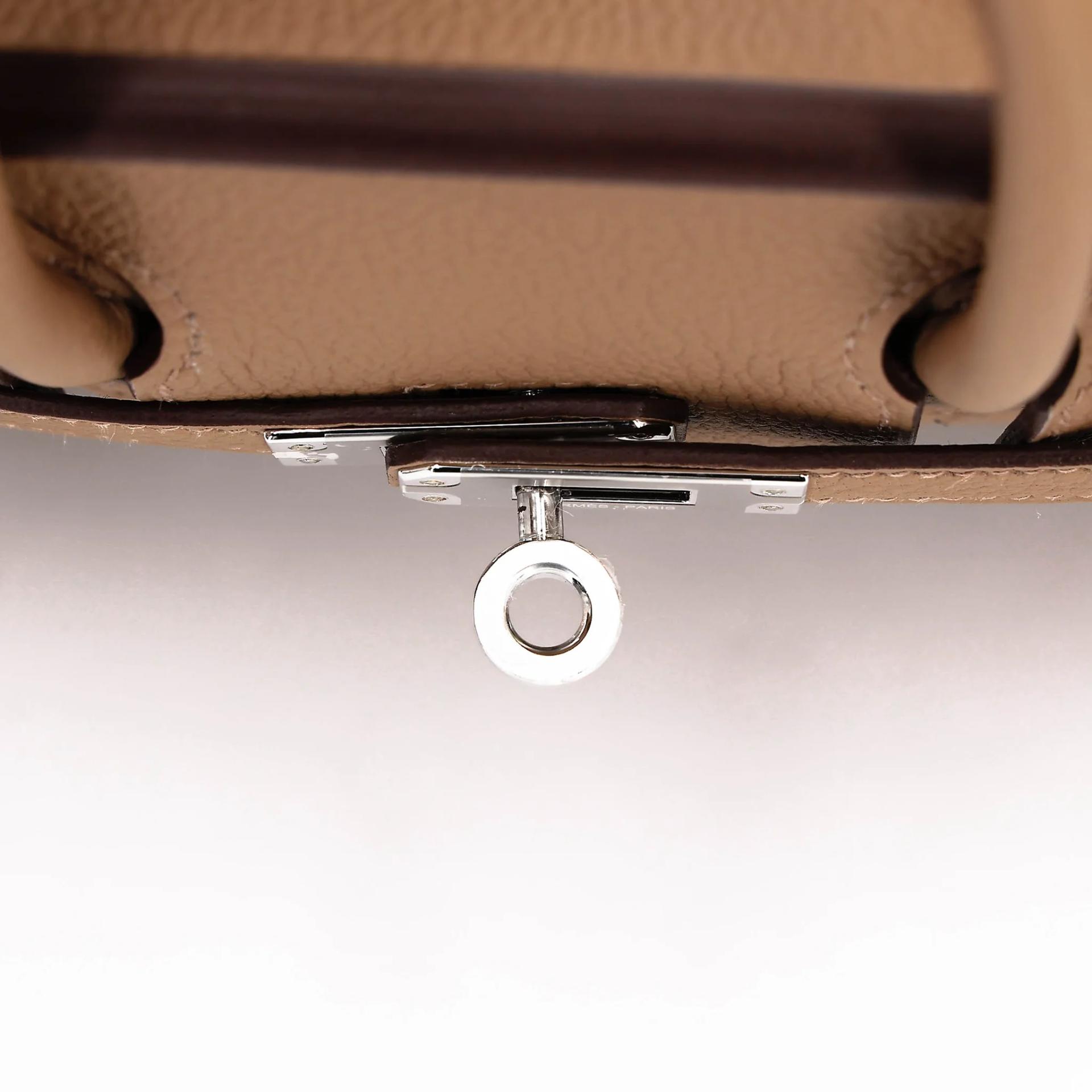 Brand New ( Rank N ) HERMÈS Birkin 25 Biscuit (4B) Togo Palladium hardware G (2026) - 9