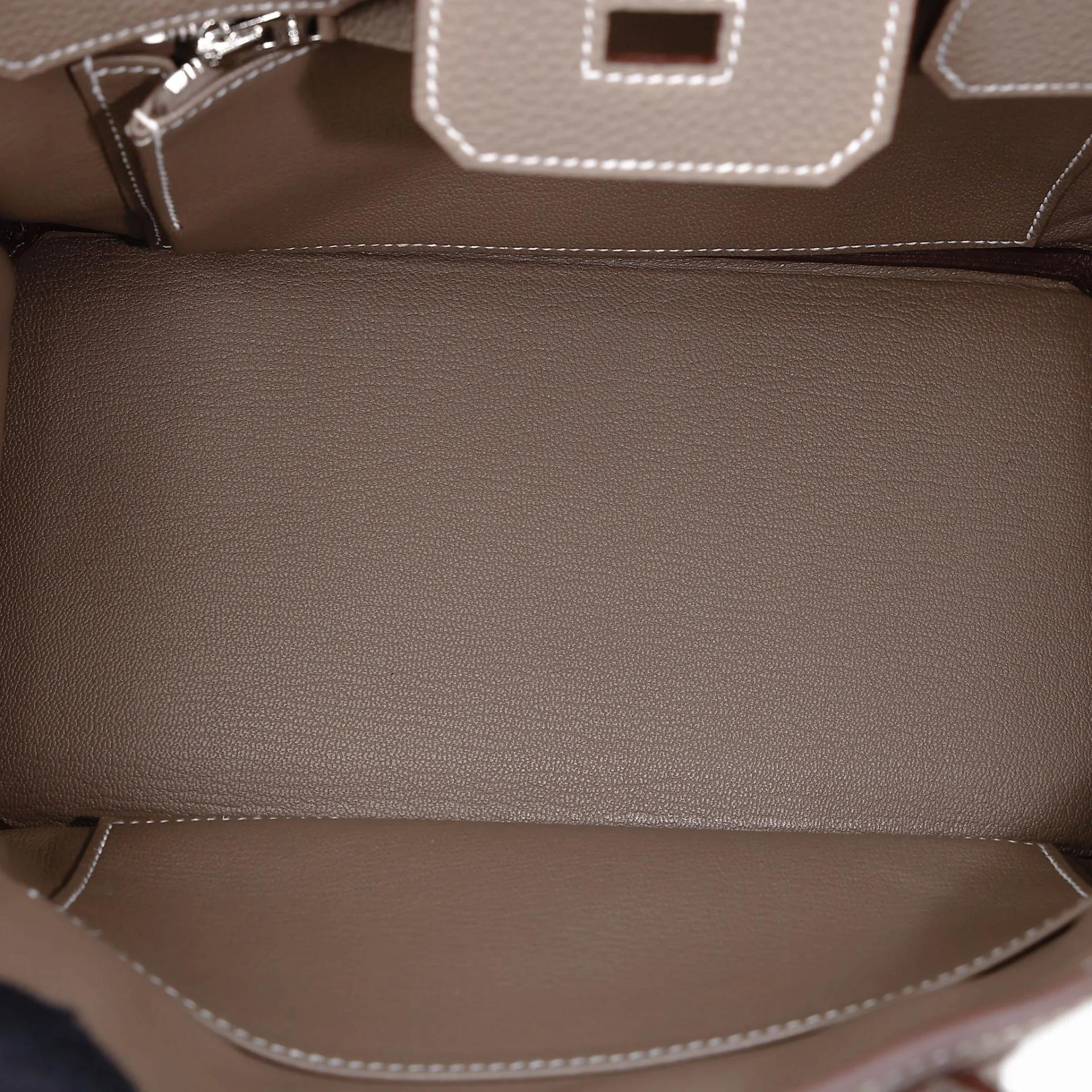 Brand New ( Rank N ) HERMÈS Birkin 25 Etoupe (18) Togo Palladium hardware G (2026) - 16
