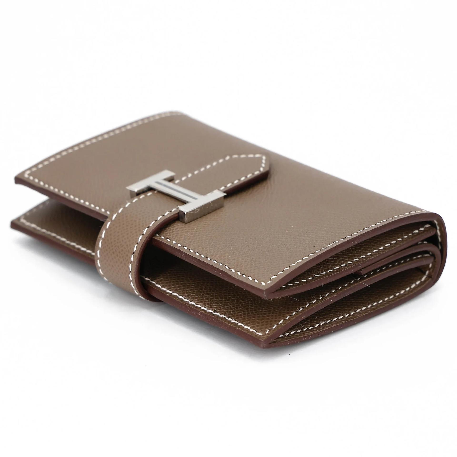 Brand New ( Rank N ) HERMÈS Bearn Mini Etoupe (18) Madame Palladium hardware B (2023) - 4