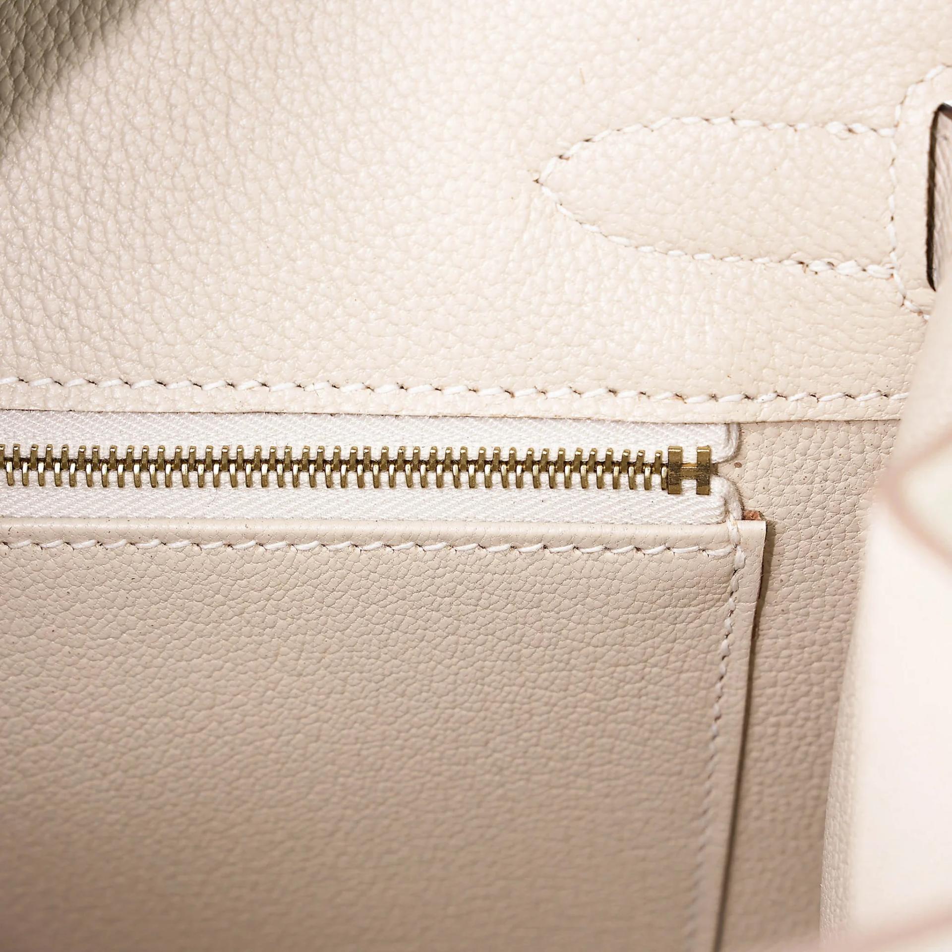 Excellent ( Rank SA ) HERMÈS Birkin 30 Sellier Craie (10) Epsom Gold hardware B (2023) - 12