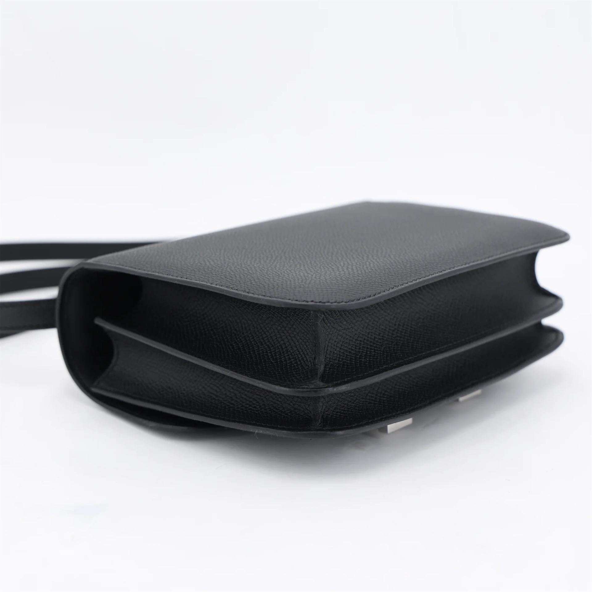 Brand New ( Rank N ) HERMÈS Constance Mini Noir (89) Epsom Palladium hardware K (2025) - 6