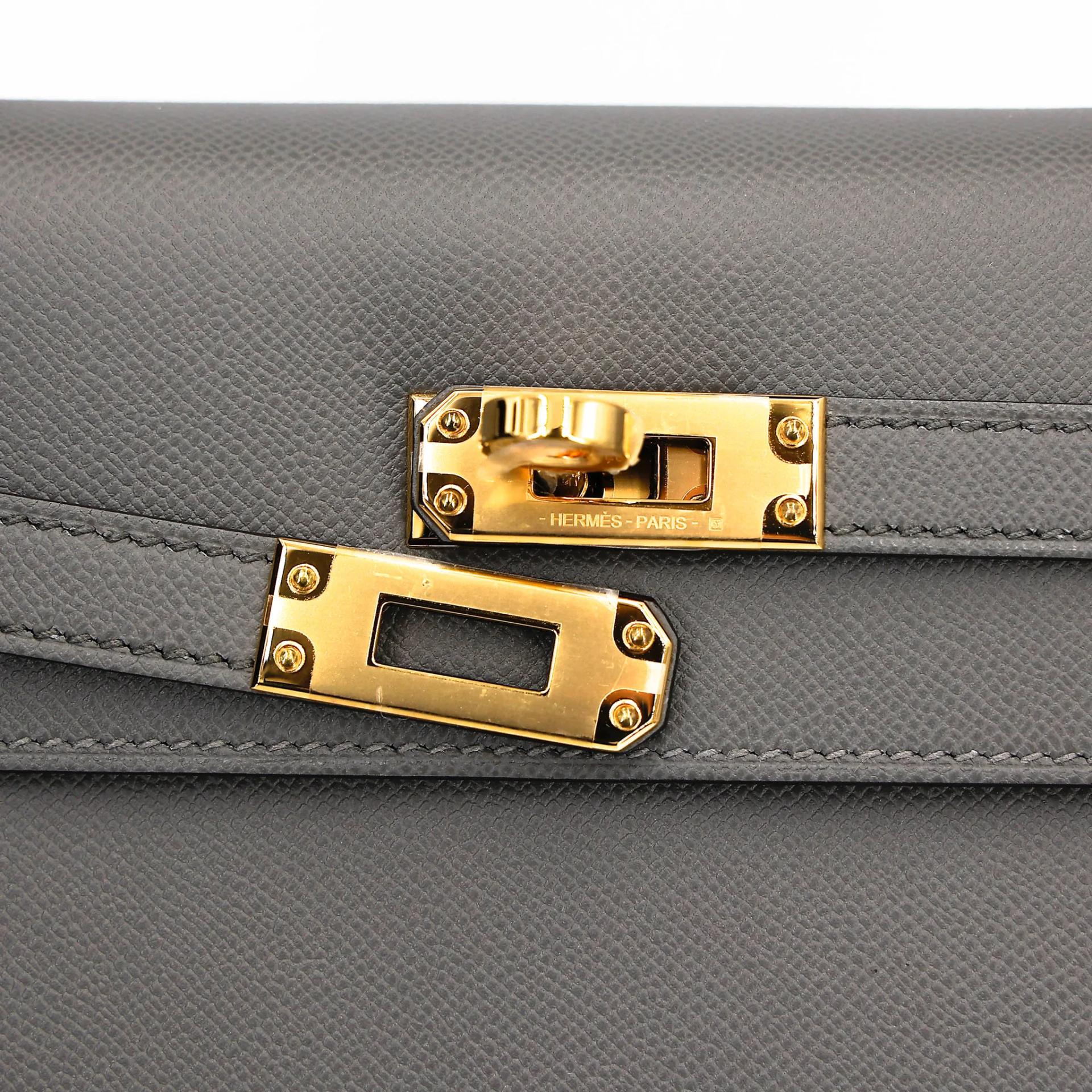 ランク SA HERMÈS エルメス ケリー25 セリエ グリメイヤー (0L) マダム ゴールド金具 B刻印 (2023) - 8