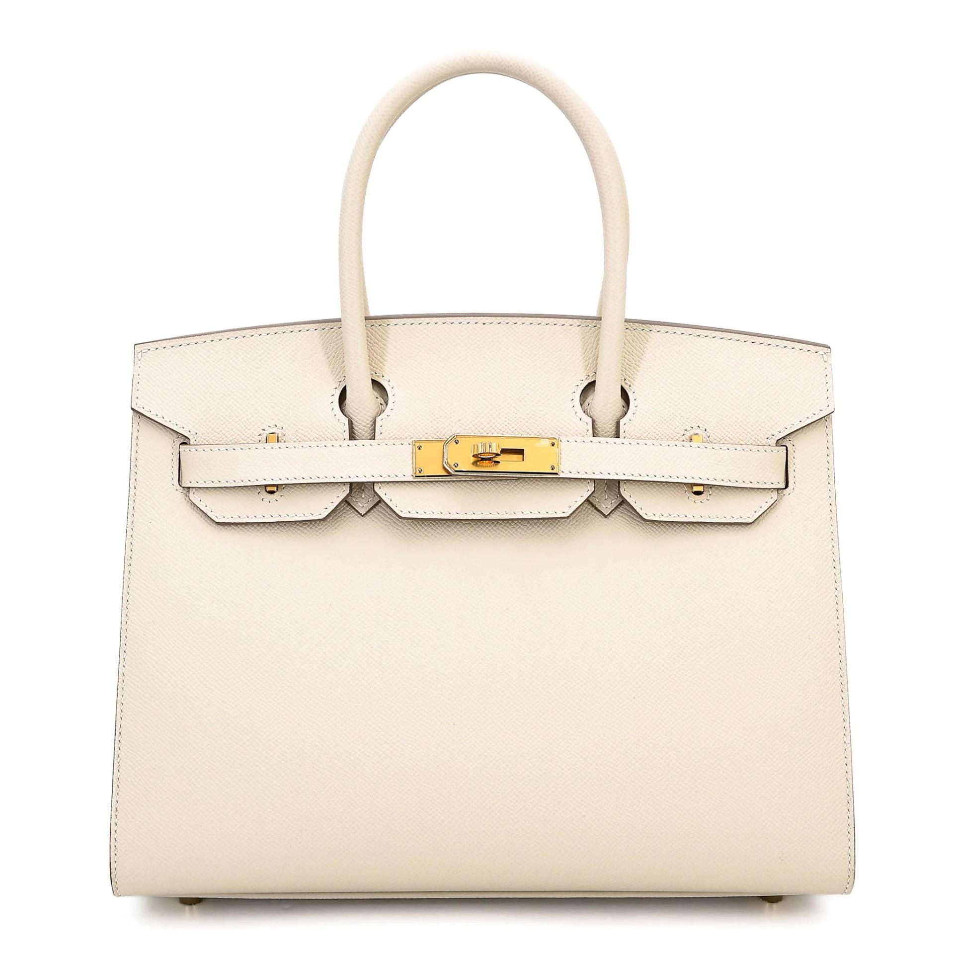 Excellent ( Rank SA ) HERMÈS Birkin 30 Sellier Craie (10) Epsom Gold hardware B (2023) - 1