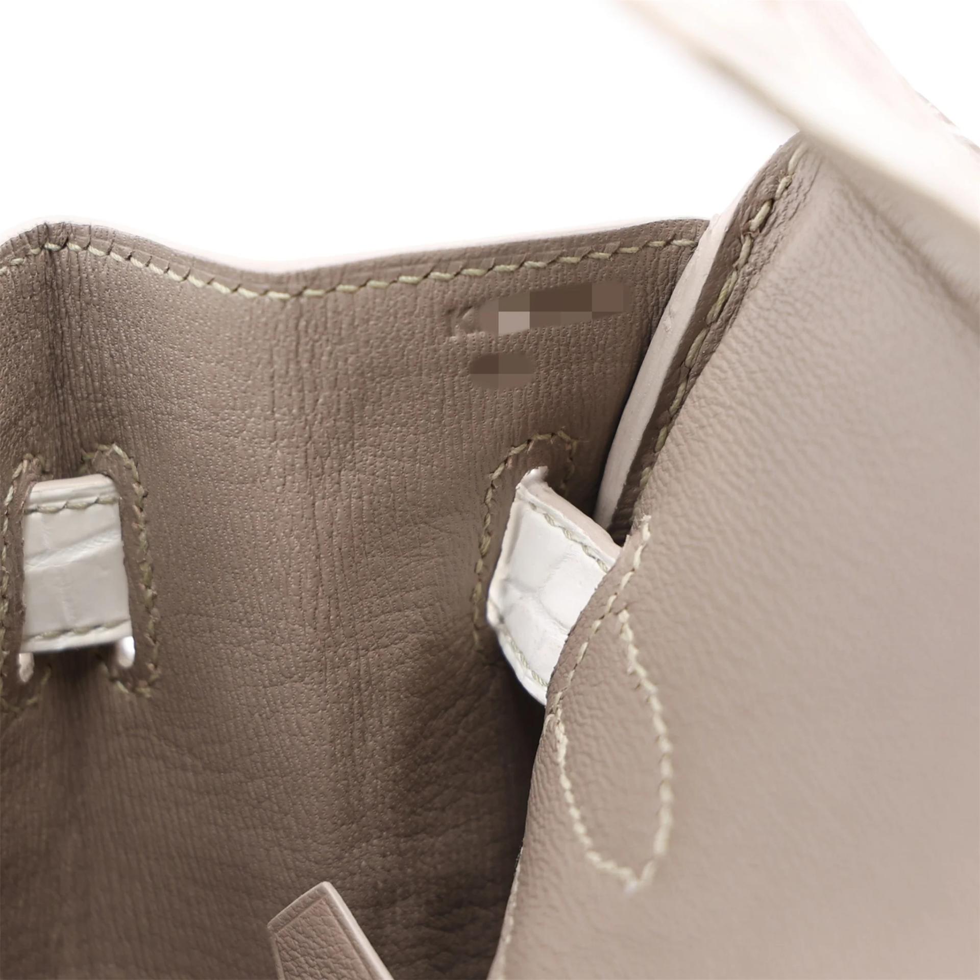 全新 HERMÈS 愛馬仕 限量收藏款 Birkin 30 喜馬拉雅 •• 尼羅鱷 霧面 銀扣 K刻 2025年 - 16