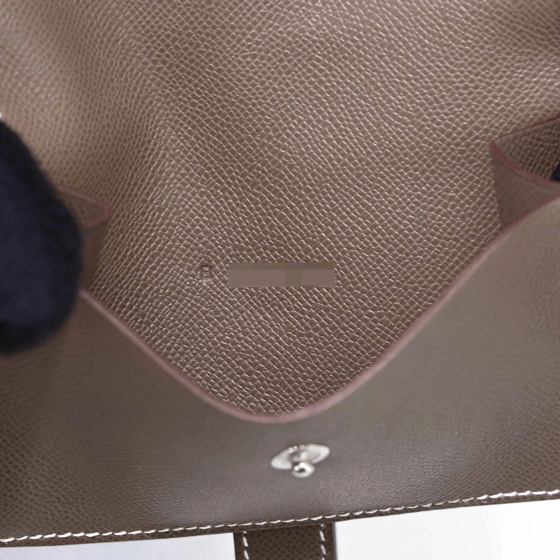 Brand New ( Rank N ) HERMÈS Bearn Mini Etoupe (18) Madame Palladium hardware B (2023) - 14