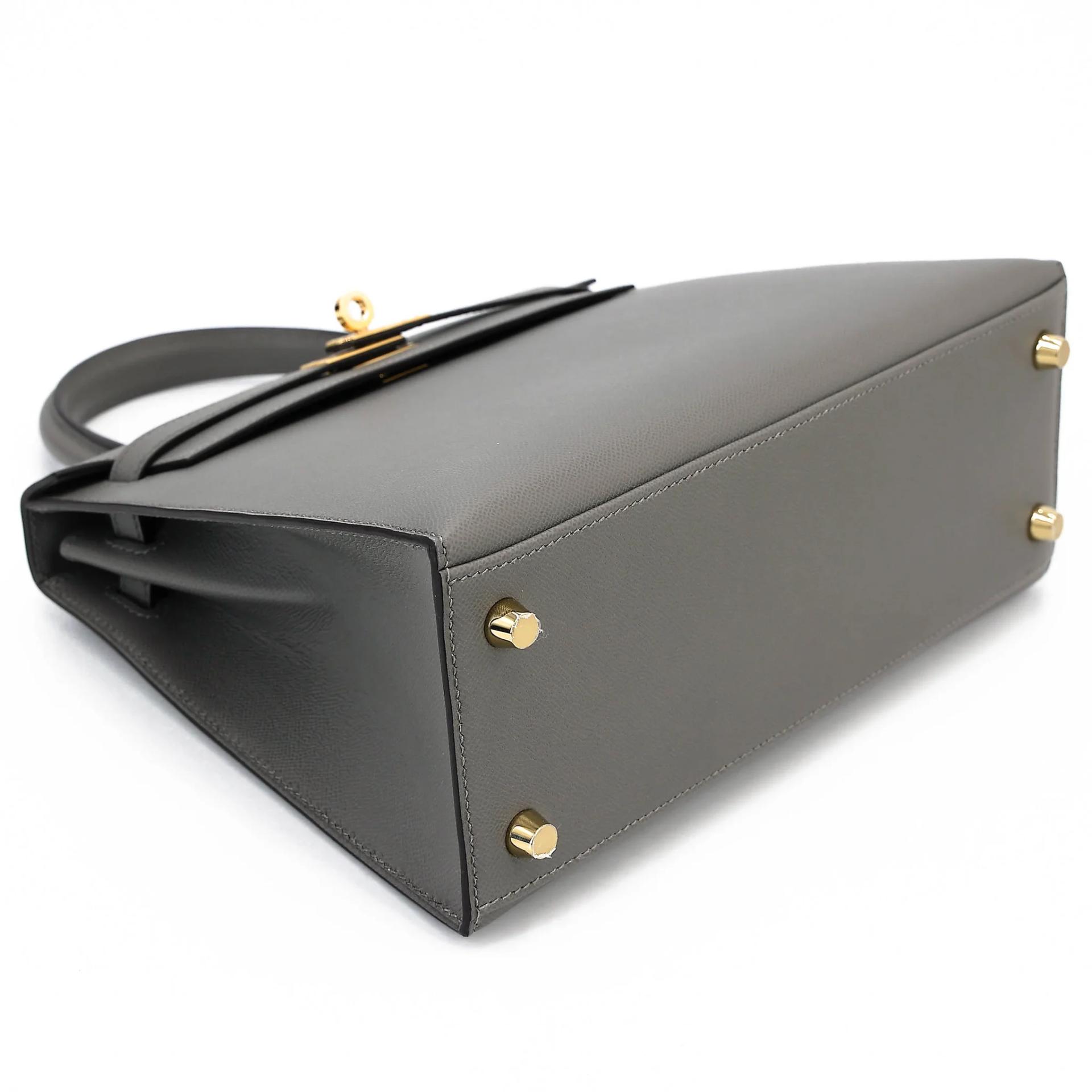 ランク SA HERMÈS エルメス ケリー25 セリエ グリメイヤー (0L) マダム ゴールド金具 B刻印 (2023) - 5