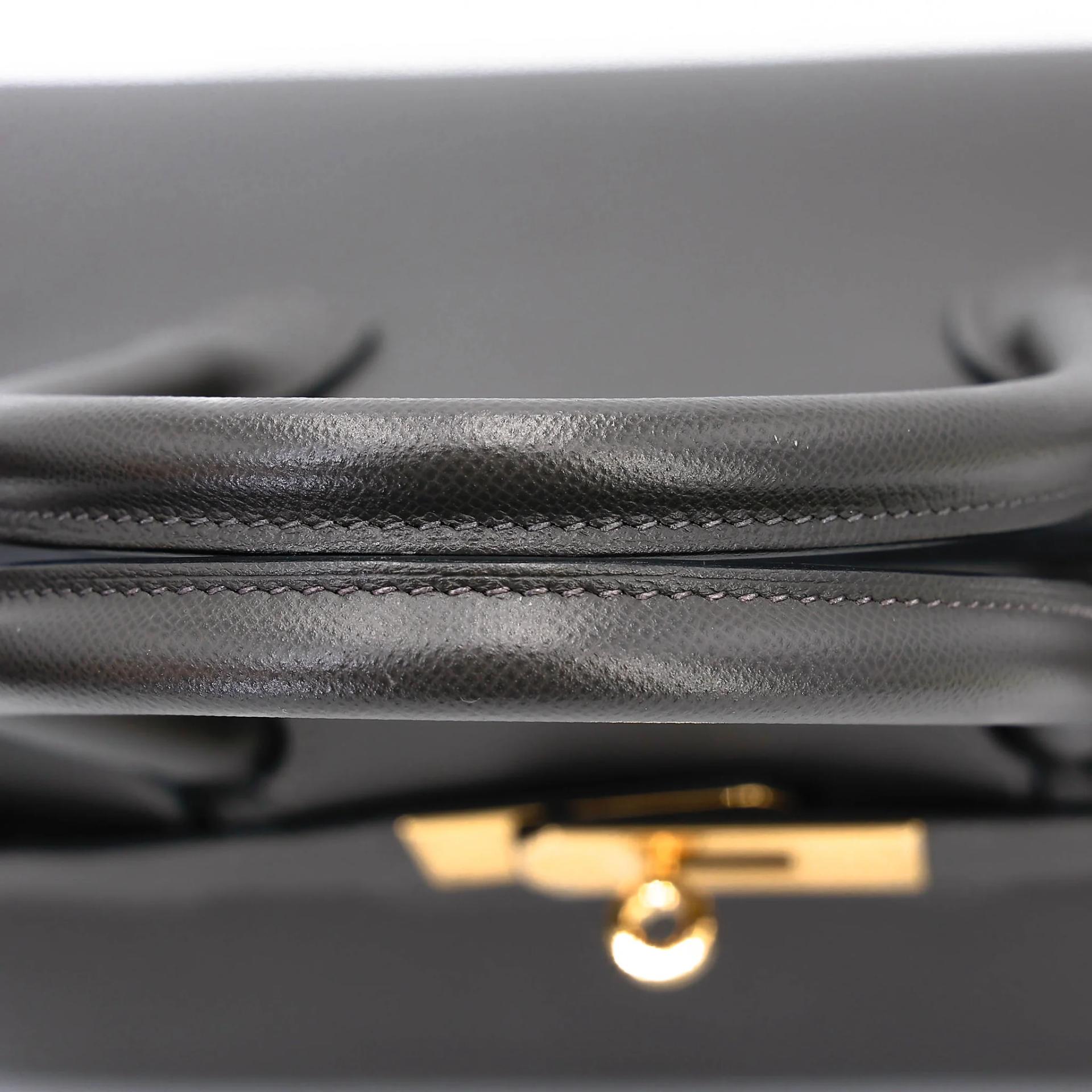 Excellent ( Rank SA ) HERMÈS Birkin 30 Sellier Graphite (88) Madame Gold hardware Z (2021) - 11
