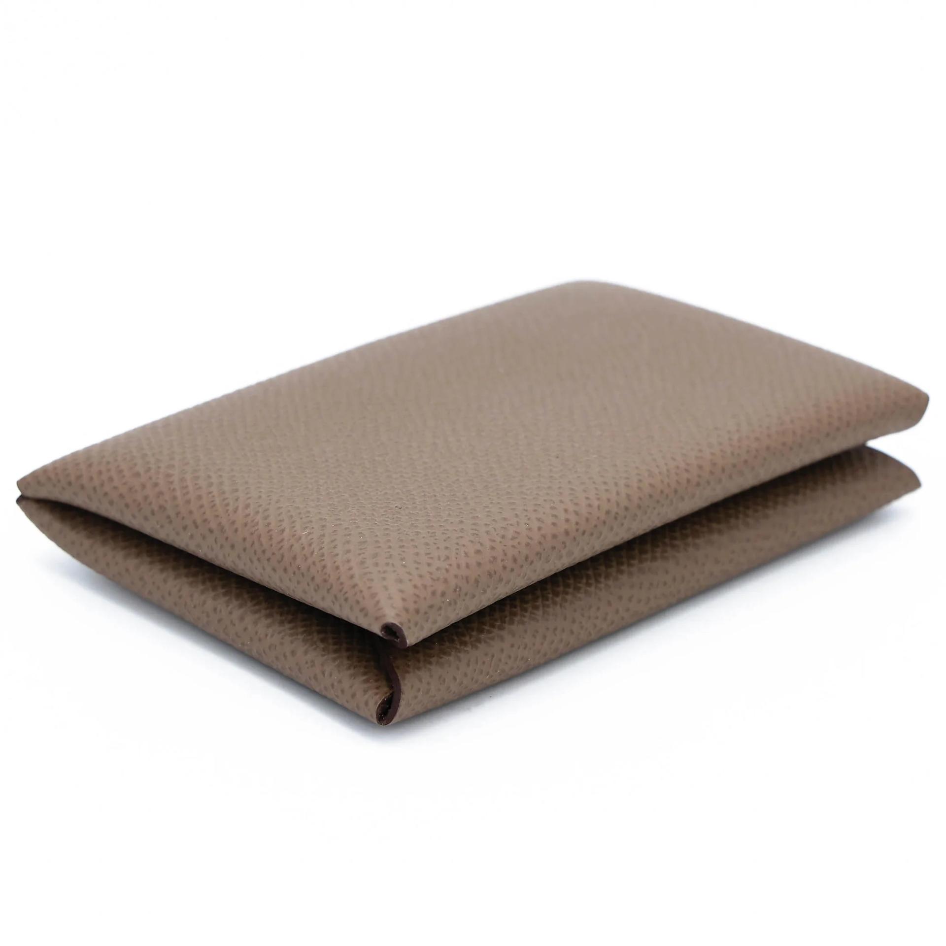 Brand New ( Rank N ) HERMÈS Calvi card holder Etoupe (18) Epsom U (2022) - 7