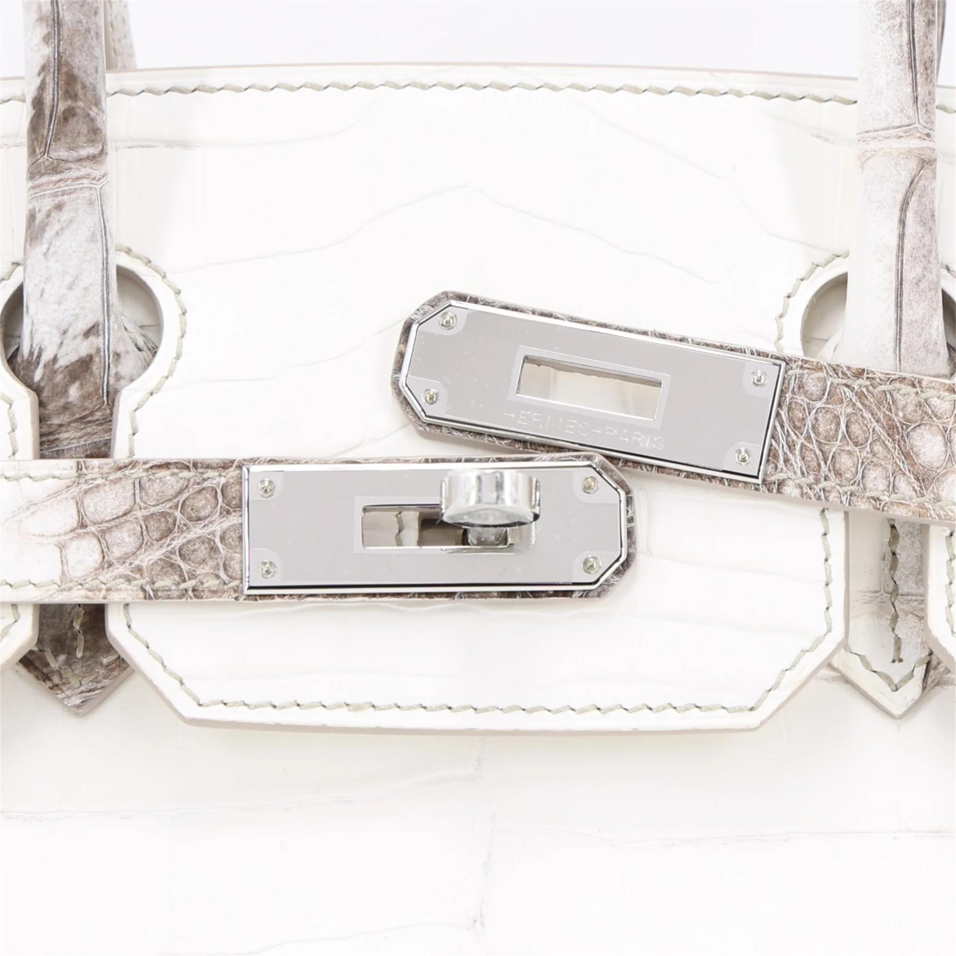全新 HERMÈS 愛馬仕 限量收藏款 Birkin 30 喜馬拉雅 •• 尼羅鱷 霧面 銀扣 K刻 2025年 - 8
