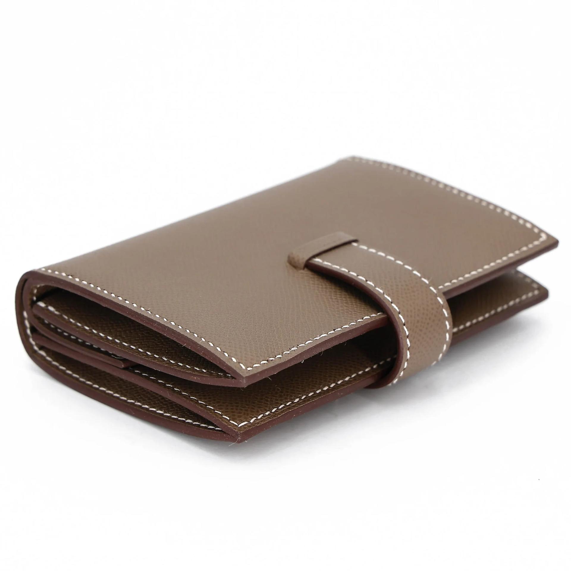 Brand New ( Rank N ) HERMÈS Bearn Mini Etoupe (18) Madame Palladium hardware B (2023) - 7