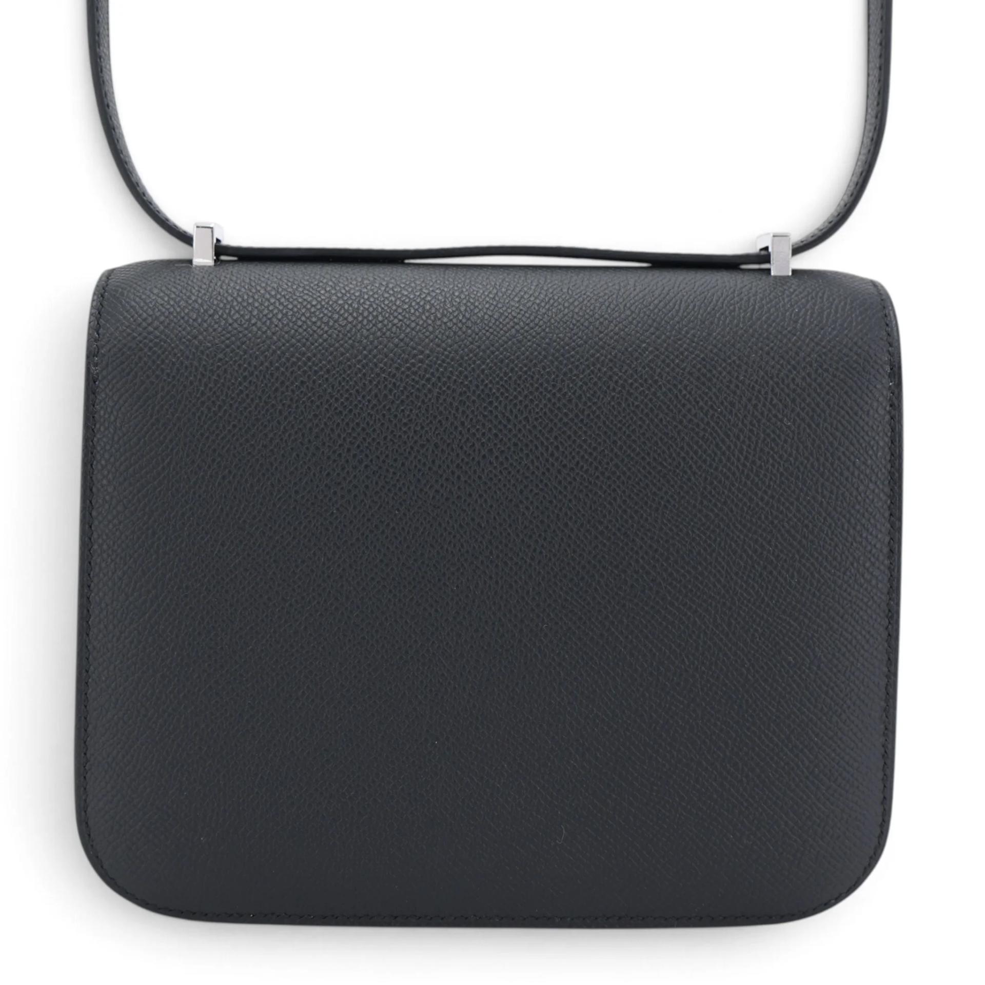 Brand New ( Rank N ) HERMÈS Constance Mini Noir (89) Epsom Palladium hardware K (2025) - 2
