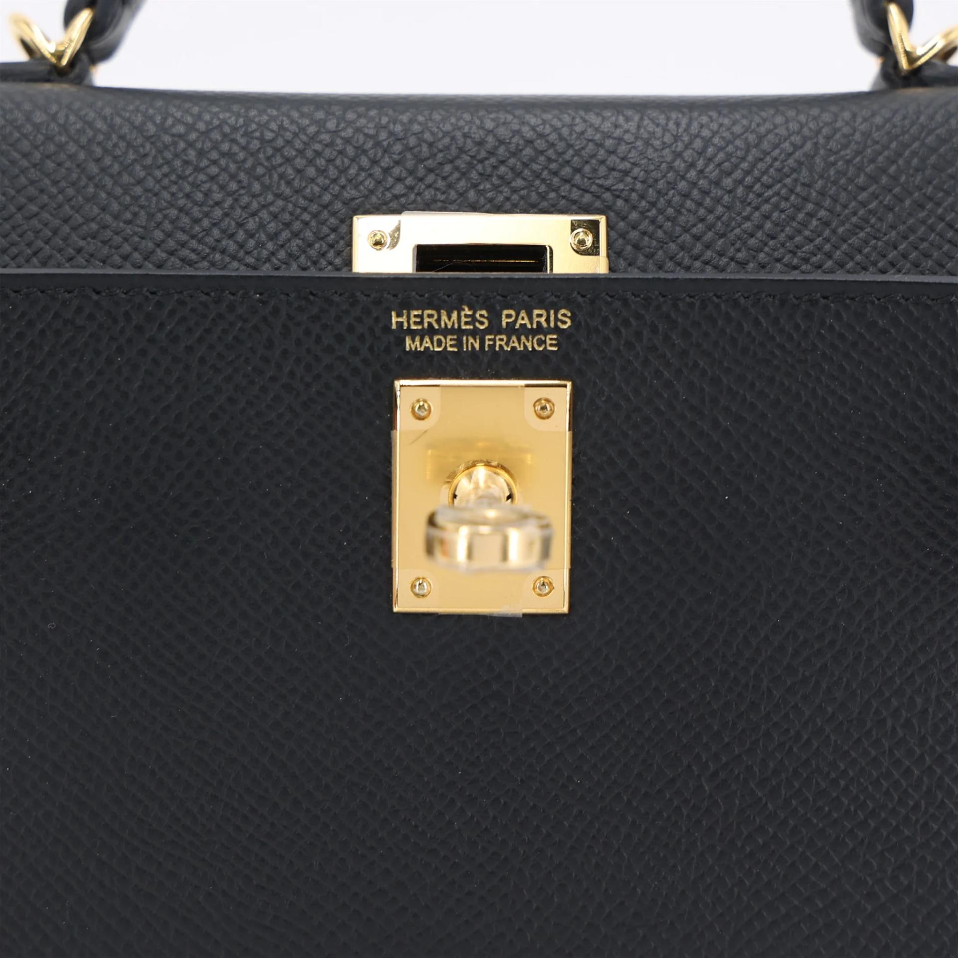 ランク N 新品 HERMÈS エルメス ミニケリー2 ブラック (89) エプソン ゴールド金具 K刻印 (2025) - 10