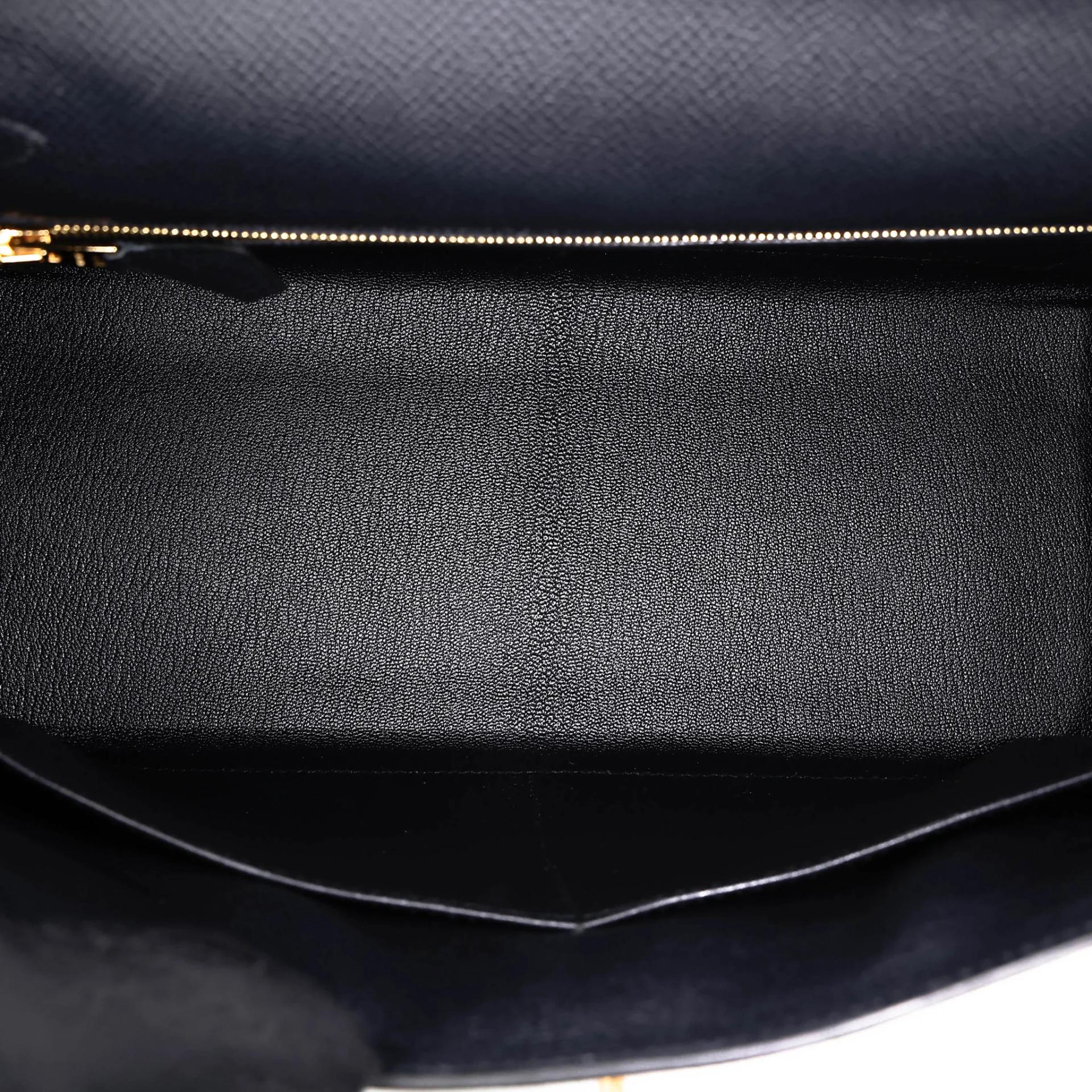 Unused ( Rank NS ) HERMÈS Kelly 28 Sellier Bleu Indigo (76) Epsom Gold hardware Y (2020) - 18