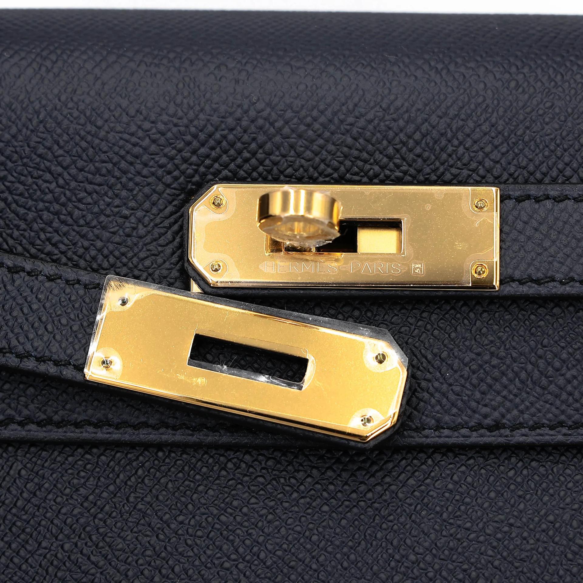Unused ( Rank NS ) HERMÈS Kelly 28 Sellier Bleu Indigo (76) Epsom Gold hardware Y (2020) - 8