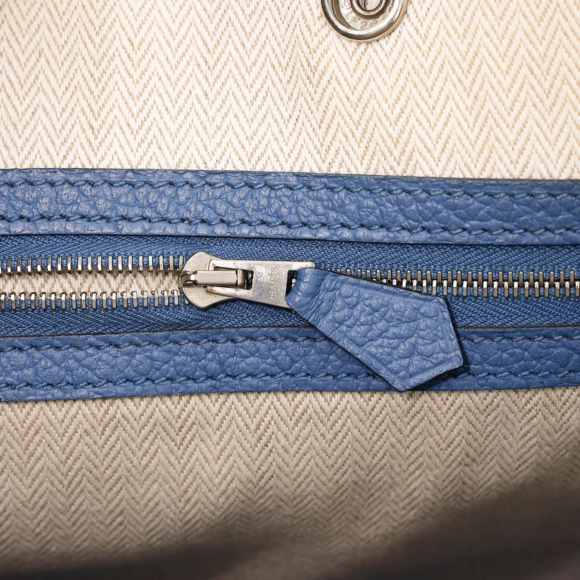 Very Good ( Rank A) HERMÈS Garden Party TPM Bleu Brighton (7E) Negonda Palladium hardware X (2016) - 14