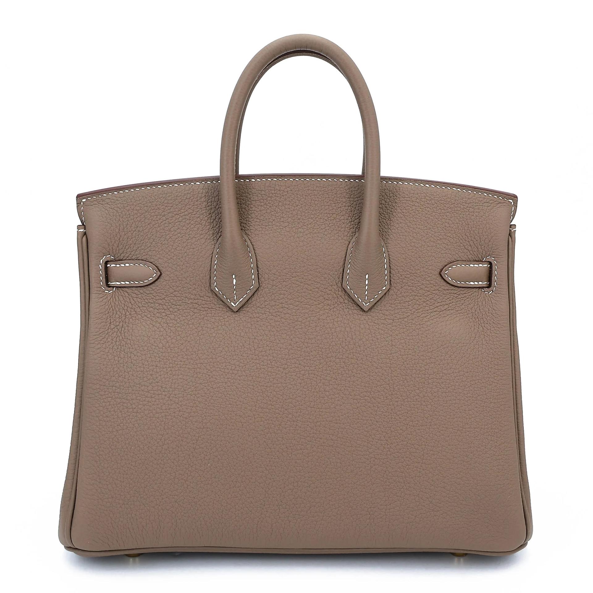 Brand New ( Rank N ) HERMÈS Birkin 25 Etoupe (18) Togo Gold hardware G (2026) - 2