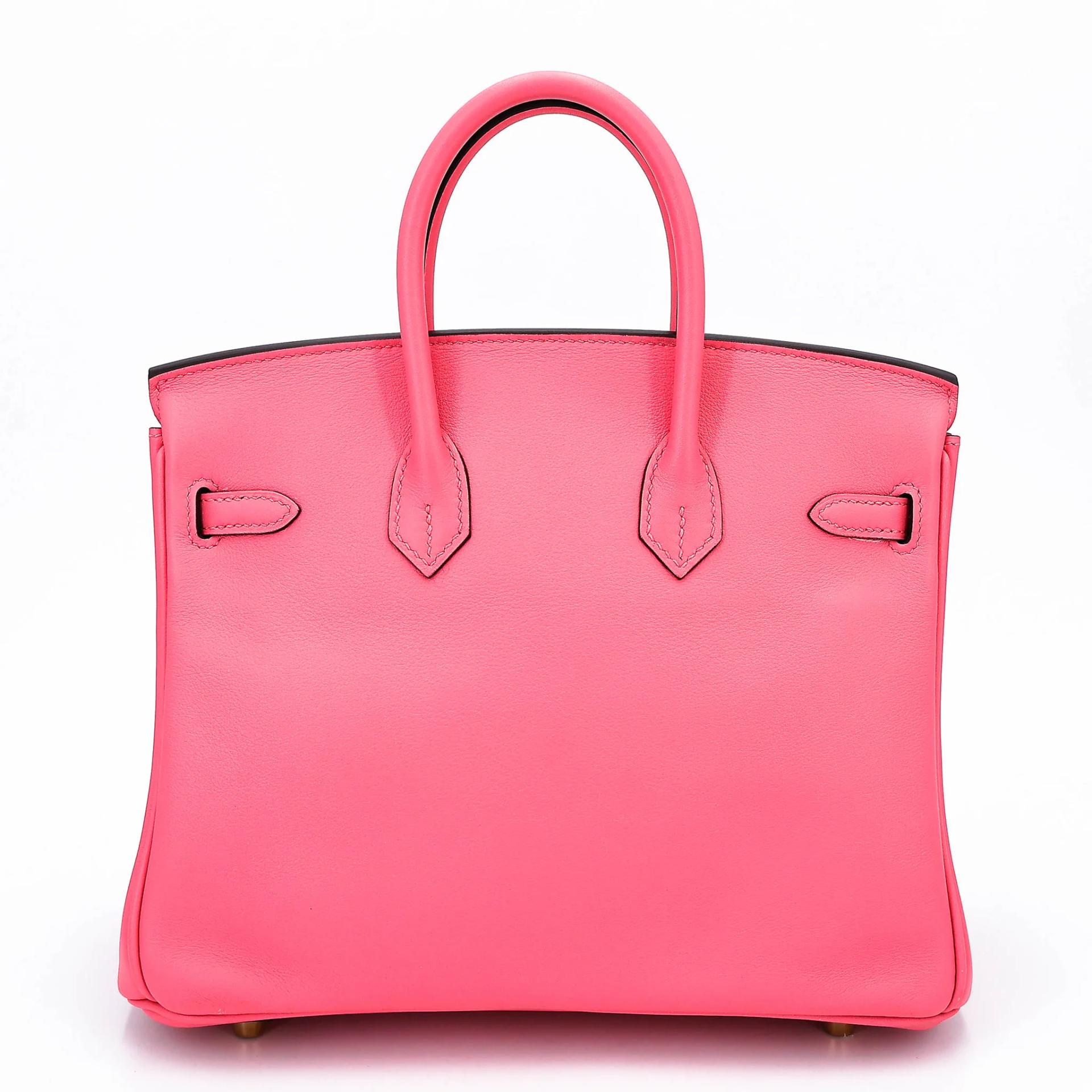 Very Good ( Rank A) HERMÈS Birkin 25 Rose Azalee (8W) Swift Gold hardware A (2017) - 2