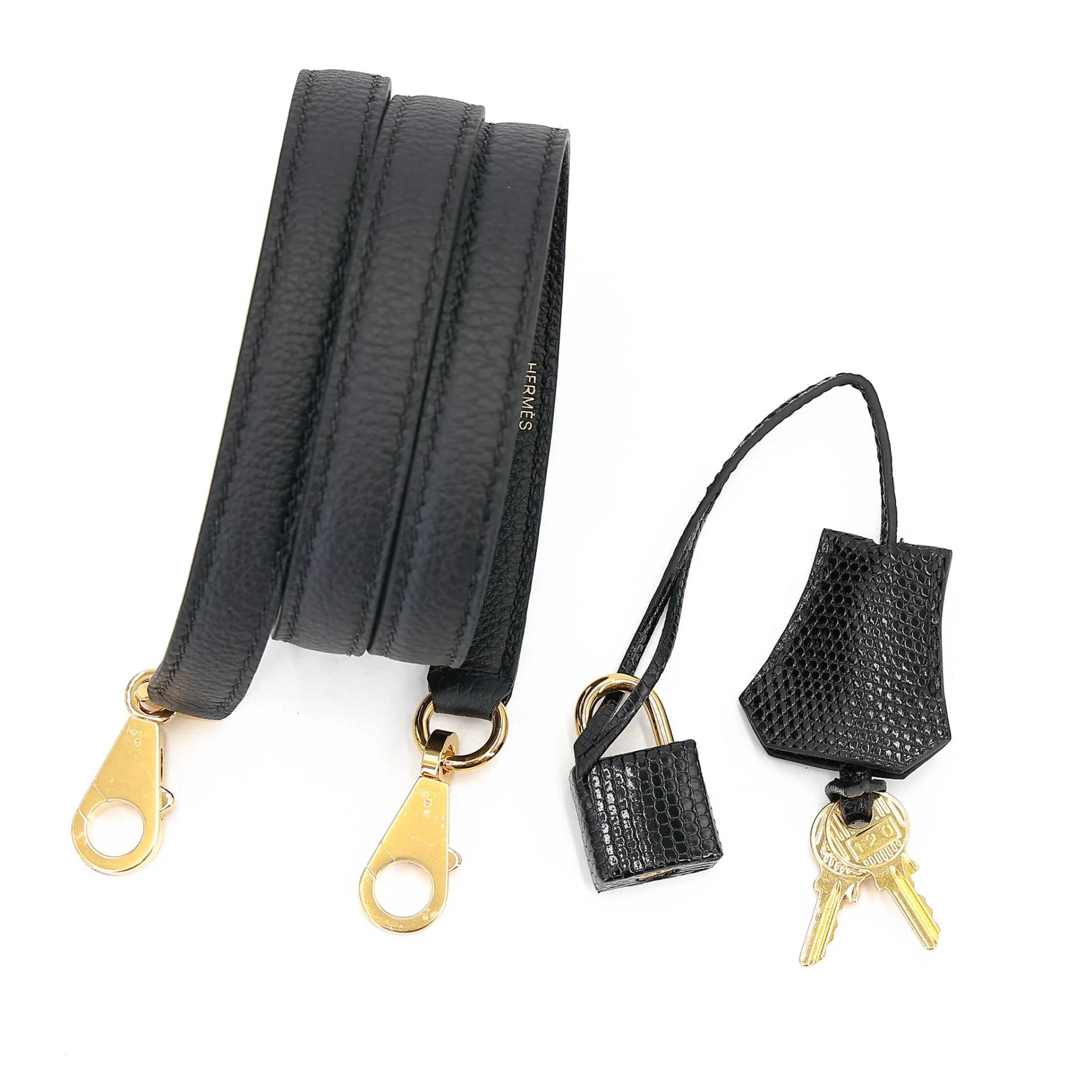 Unused ( Rank NS ) HERMÈS Kelly 25 Touch Noir (89) Lizard Togo Gold hardware B (2023) - 38