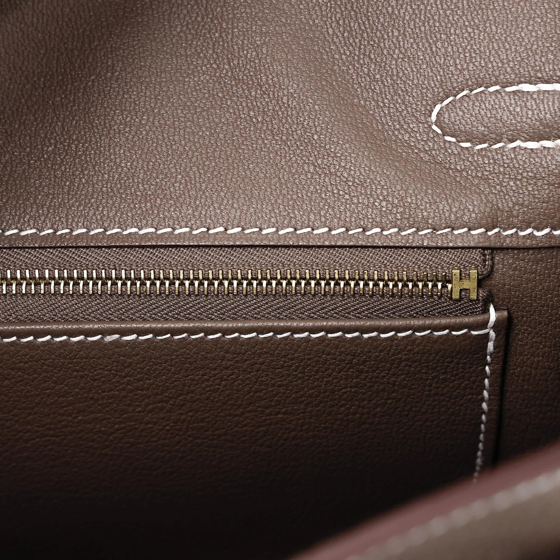 Brand New ( Rank N ) HERMÈS Birkin 25 Etoupe (18) Togo Gold hardware G (2026) - 11