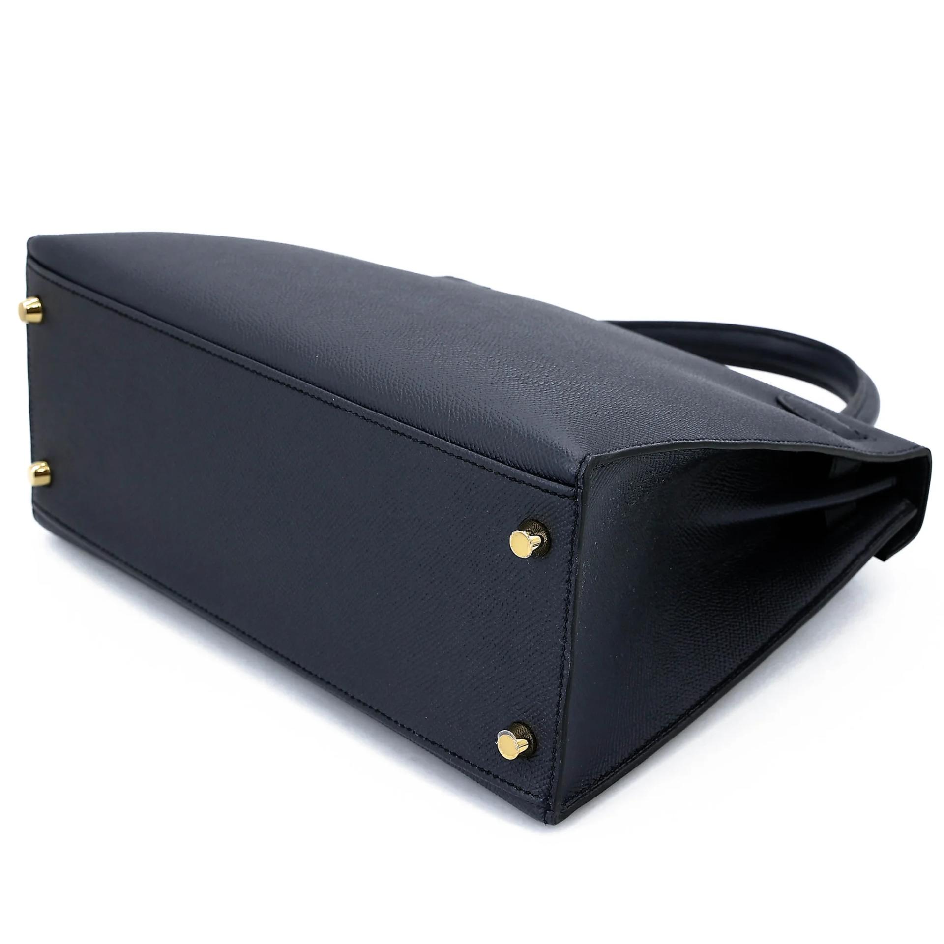 Unused ( Rank NS ) HERMÈS Kelly 28 Sellier Bleu Indigo (76) Epsom Gold hardware Y (2020) - 6