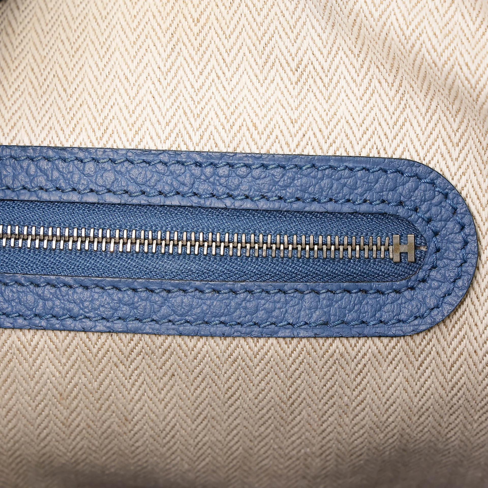 Very Good ( Rank A) HERMÈS Garden Party TPM Bleu Brighton (7E) Negonda Palladium hardware X (2016) - 15