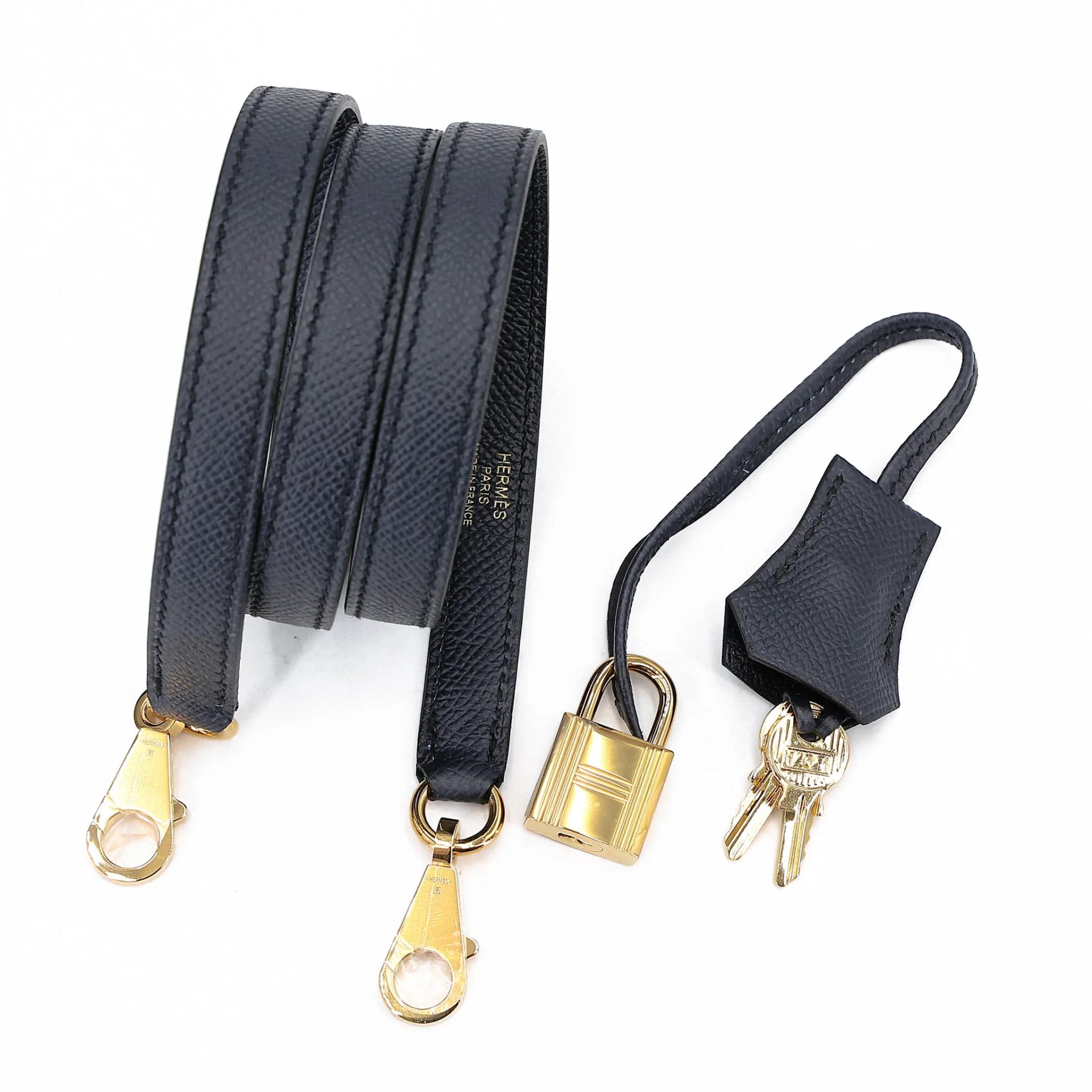 Unused ( Rank NS ) HERMÈS Kelly 28 Sellier Bleu Indigo (76) Epsom Gold hardware Y (2020) - 19