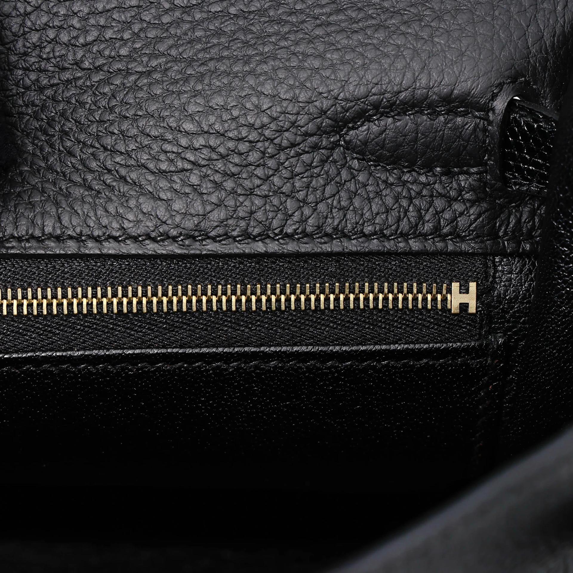 Unused ( Rank NS ) HERMÈS Kelly 25 Touch Noir (89) Lizard Togo Gold hardware B (2023) - 33
