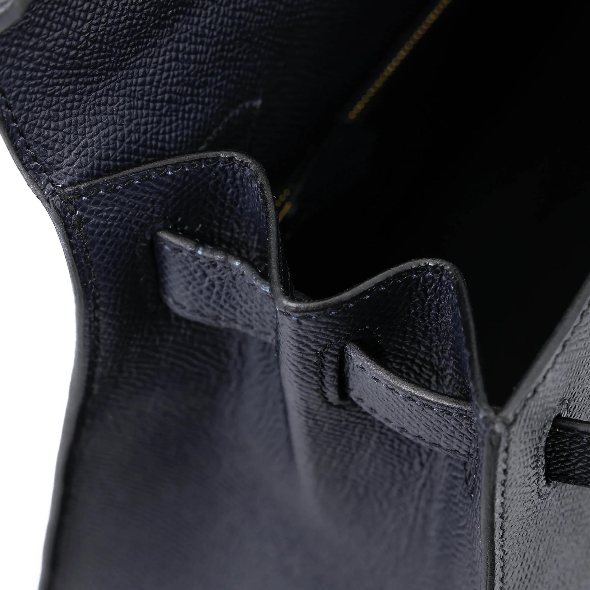 Unused ( Rank NS ) HERMÈS Kelly 28 Sellier Bleu Indigo (76) Epsom Gold hardware Y (2020) - 17