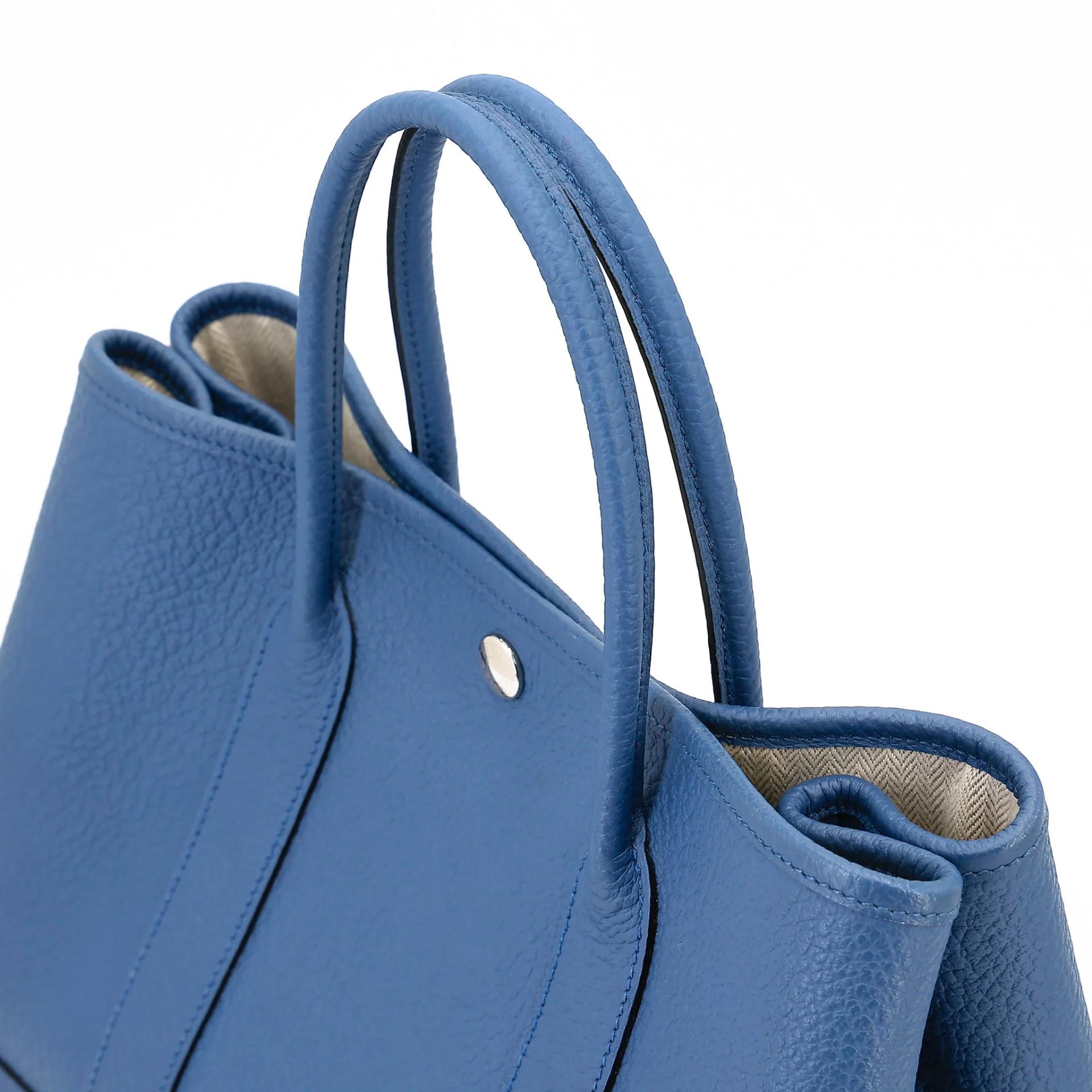 Very Good ( Rank A) HERMÈS Garden Party TPM Bleu Brighton (7E) Negonda Palladium hardware X (2016) - 3